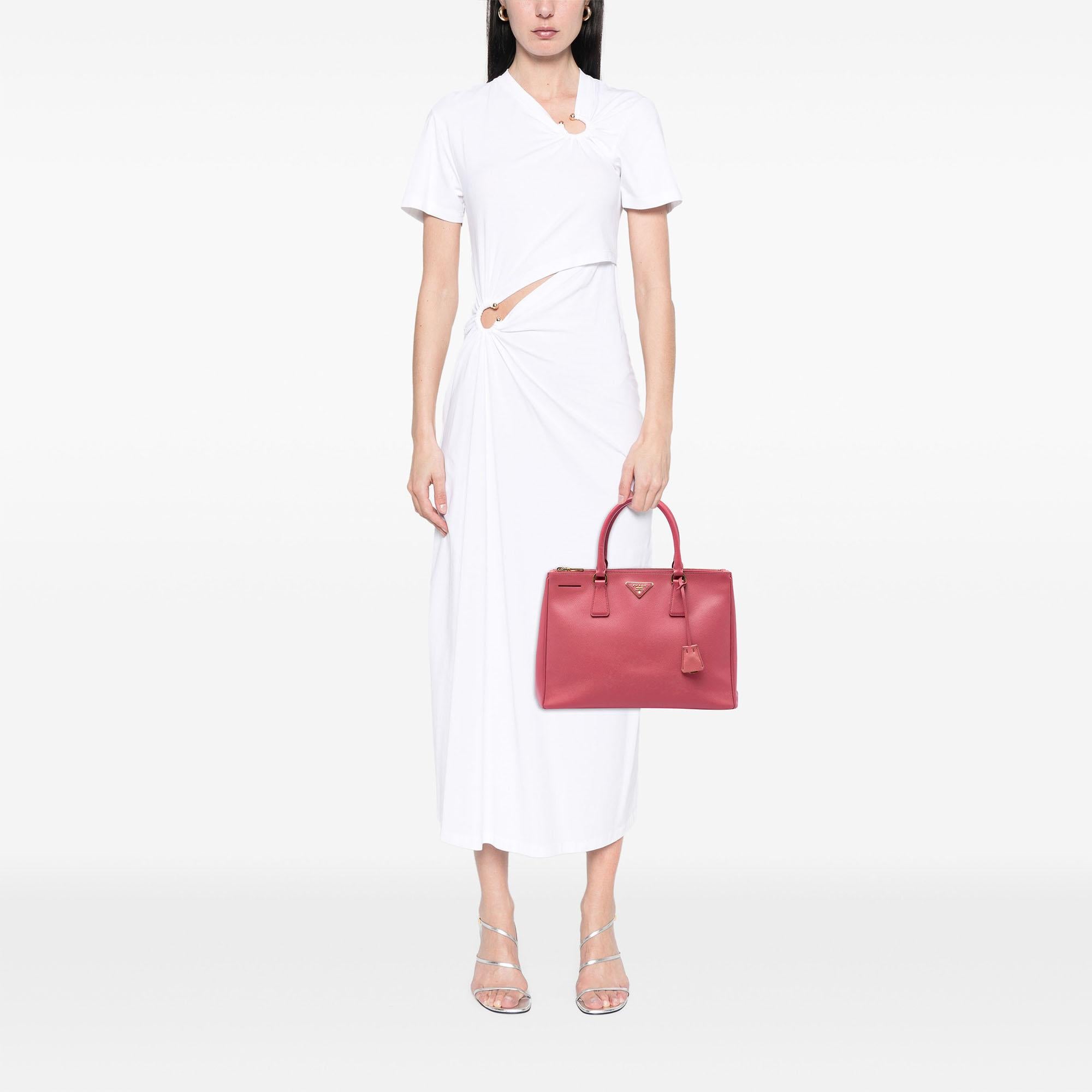 Prada Large Saffiano Lux Galleria Double Zip Tote