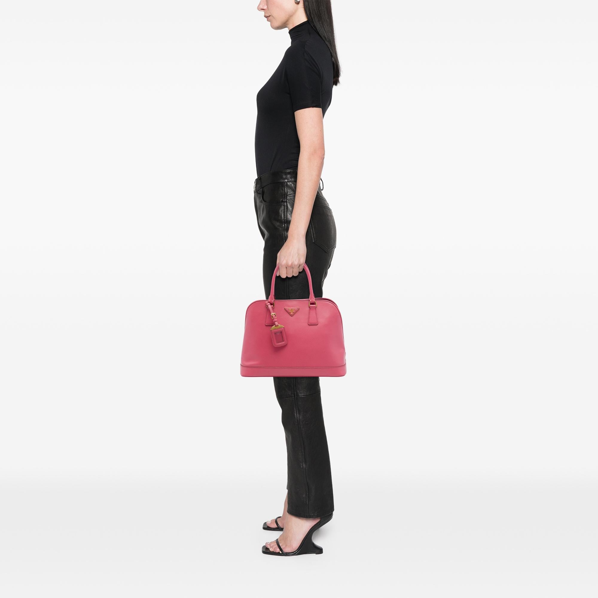 Prada Large Saffiano Lux Open Promenade Satchel