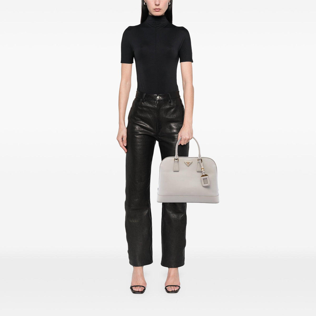 Prada Large Saffiano Lux Open Promenade Satchel
