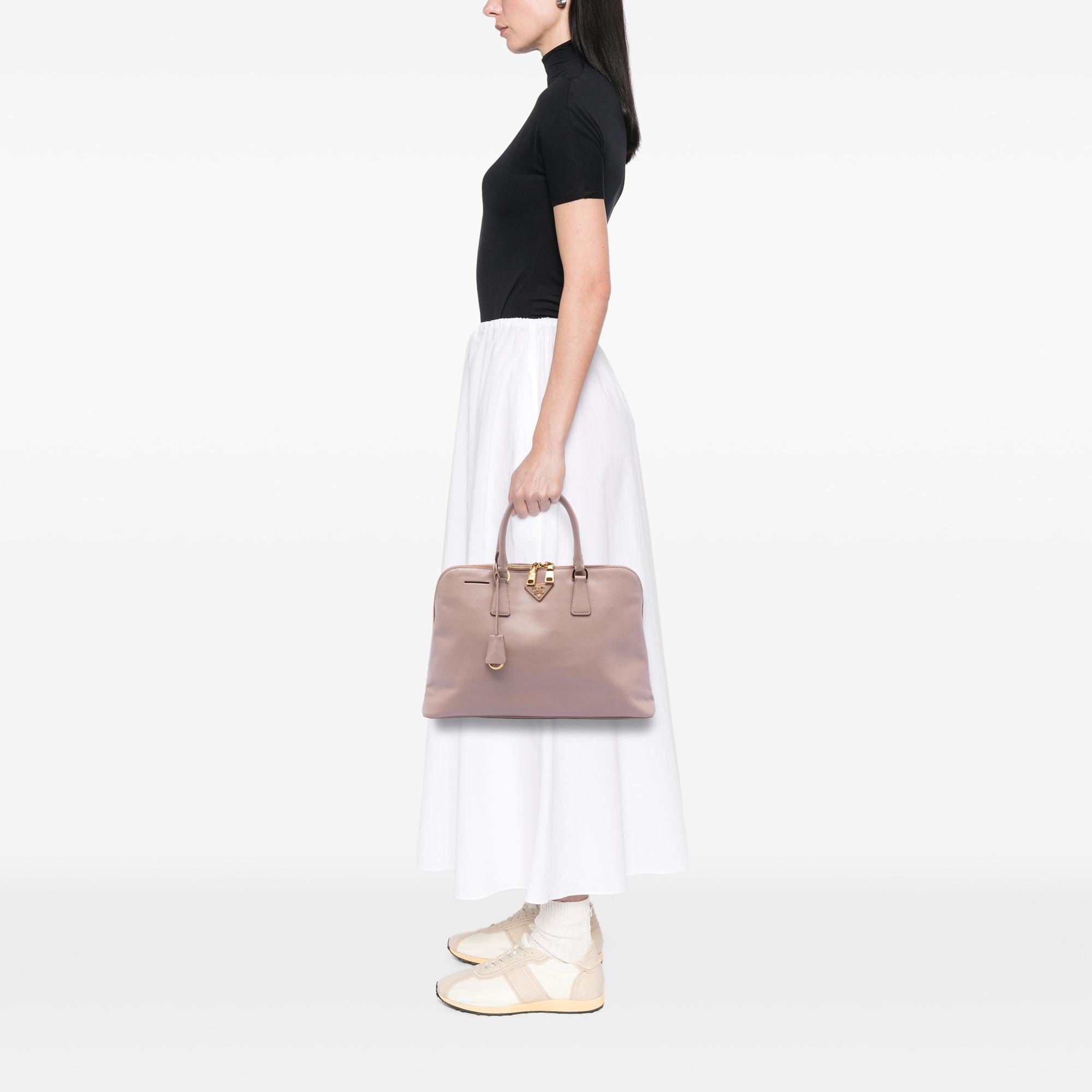 Prada Large Saffiano Lux Promenade Satchel