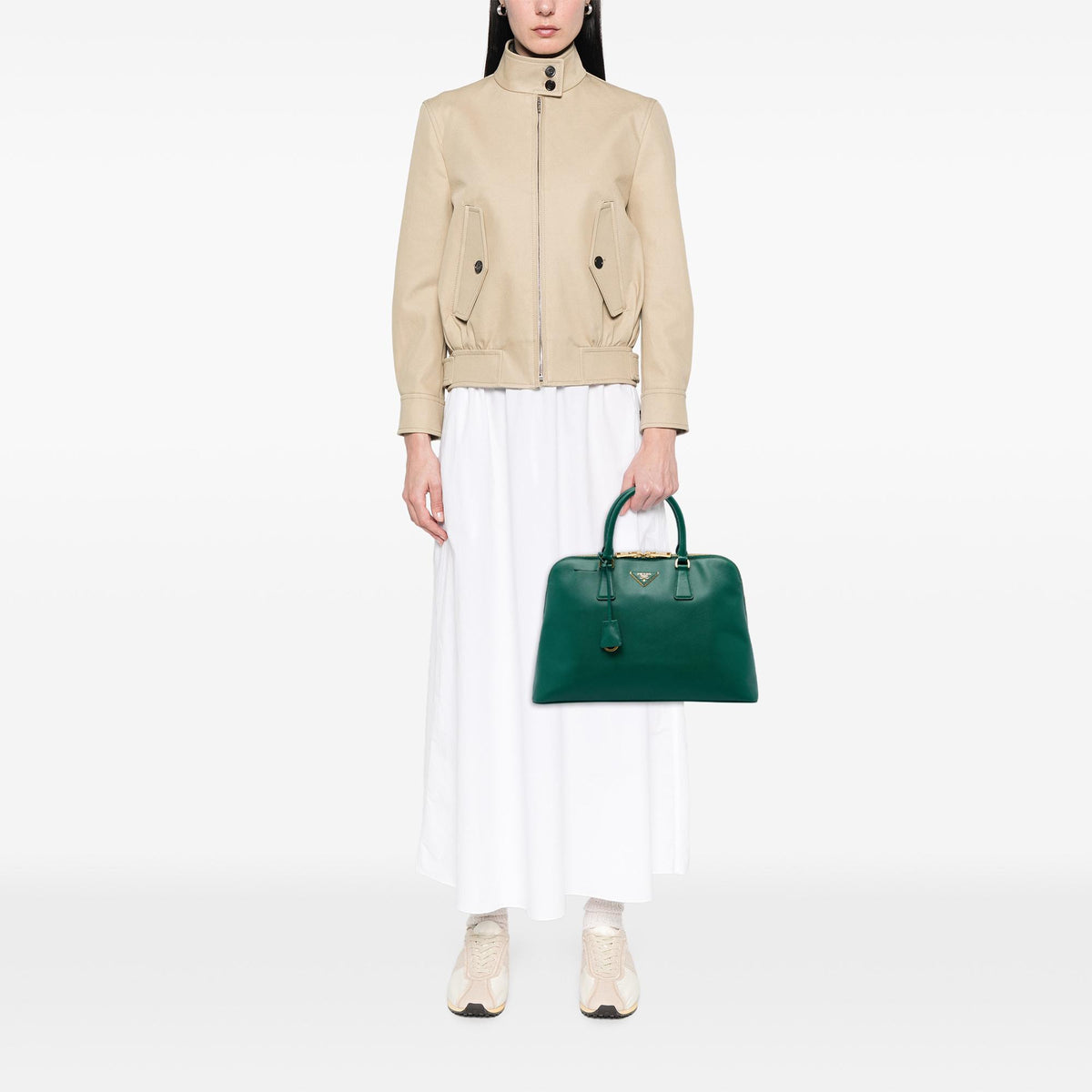 Prada Large Saffiano Lux Promenade Satchel