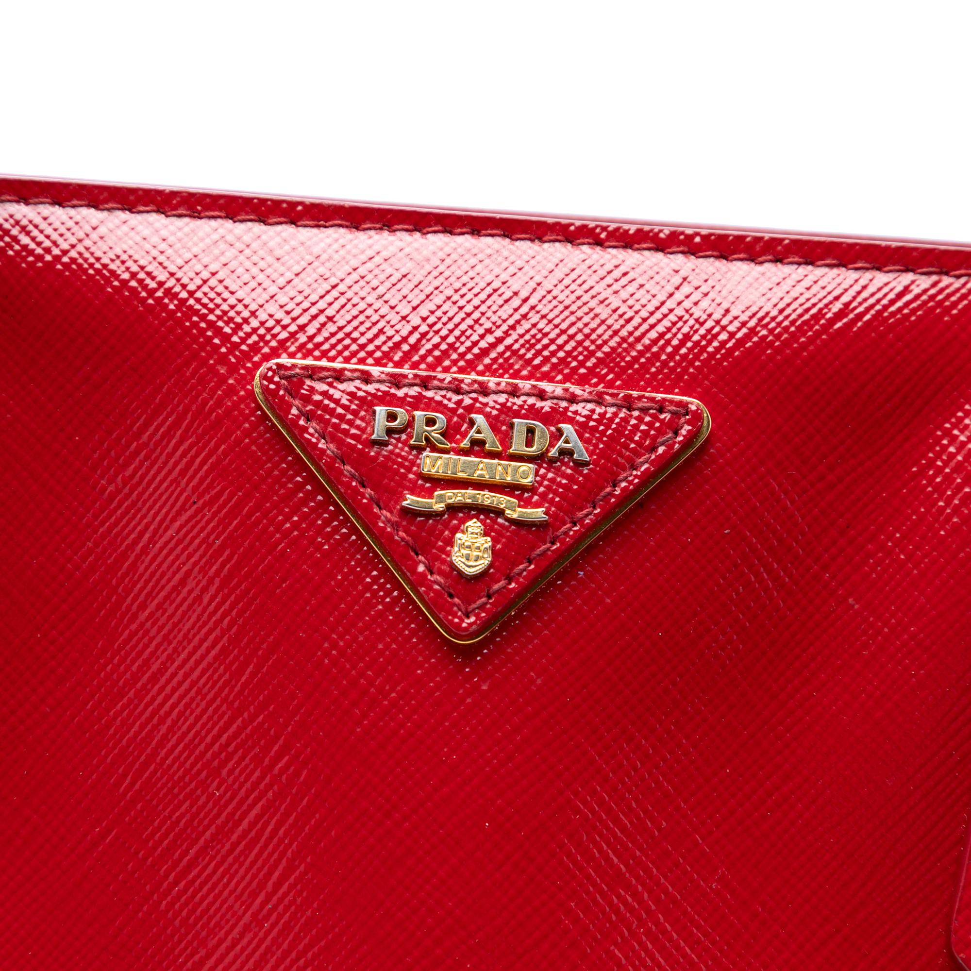 Prada Large Saffiano Vernice Galleria Satchel