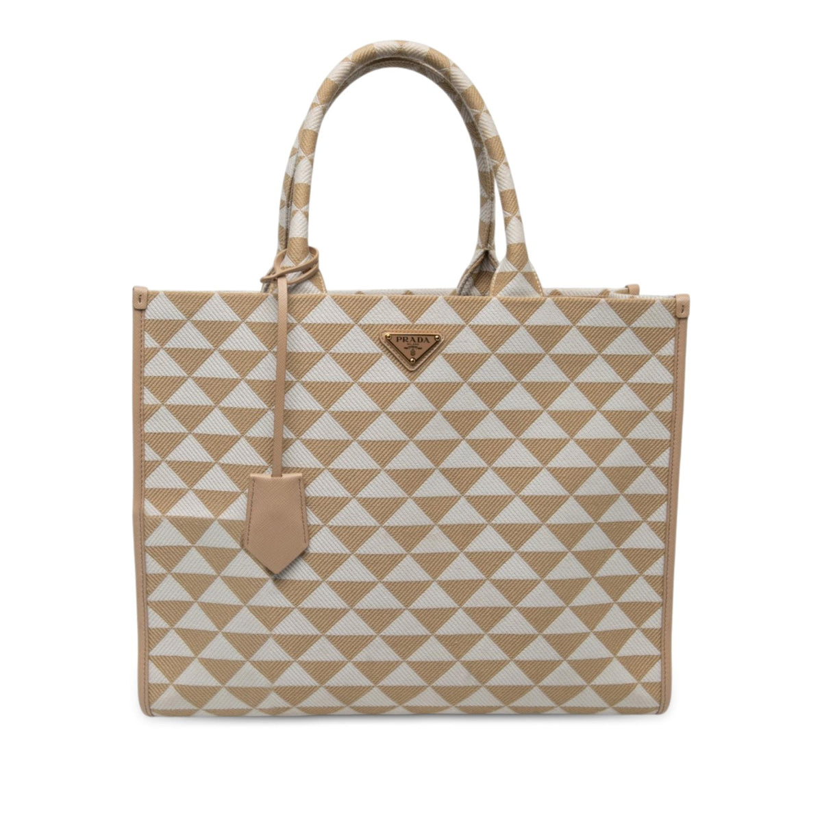 Prada Large Triangolo Jacquard Symbole Tote