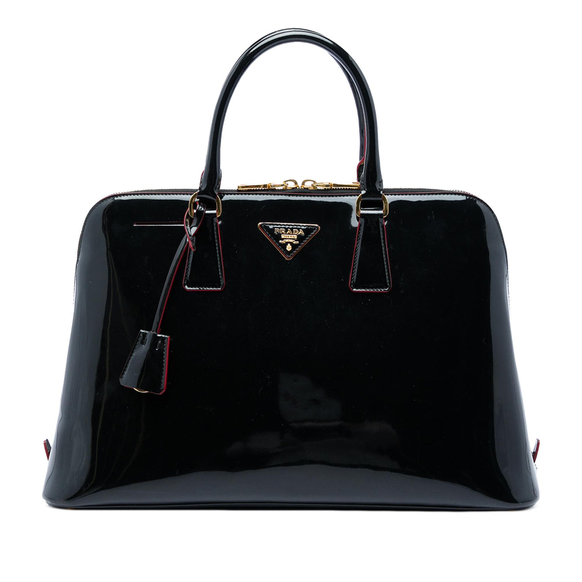 Prada Large Vernice Promenade Satchel
