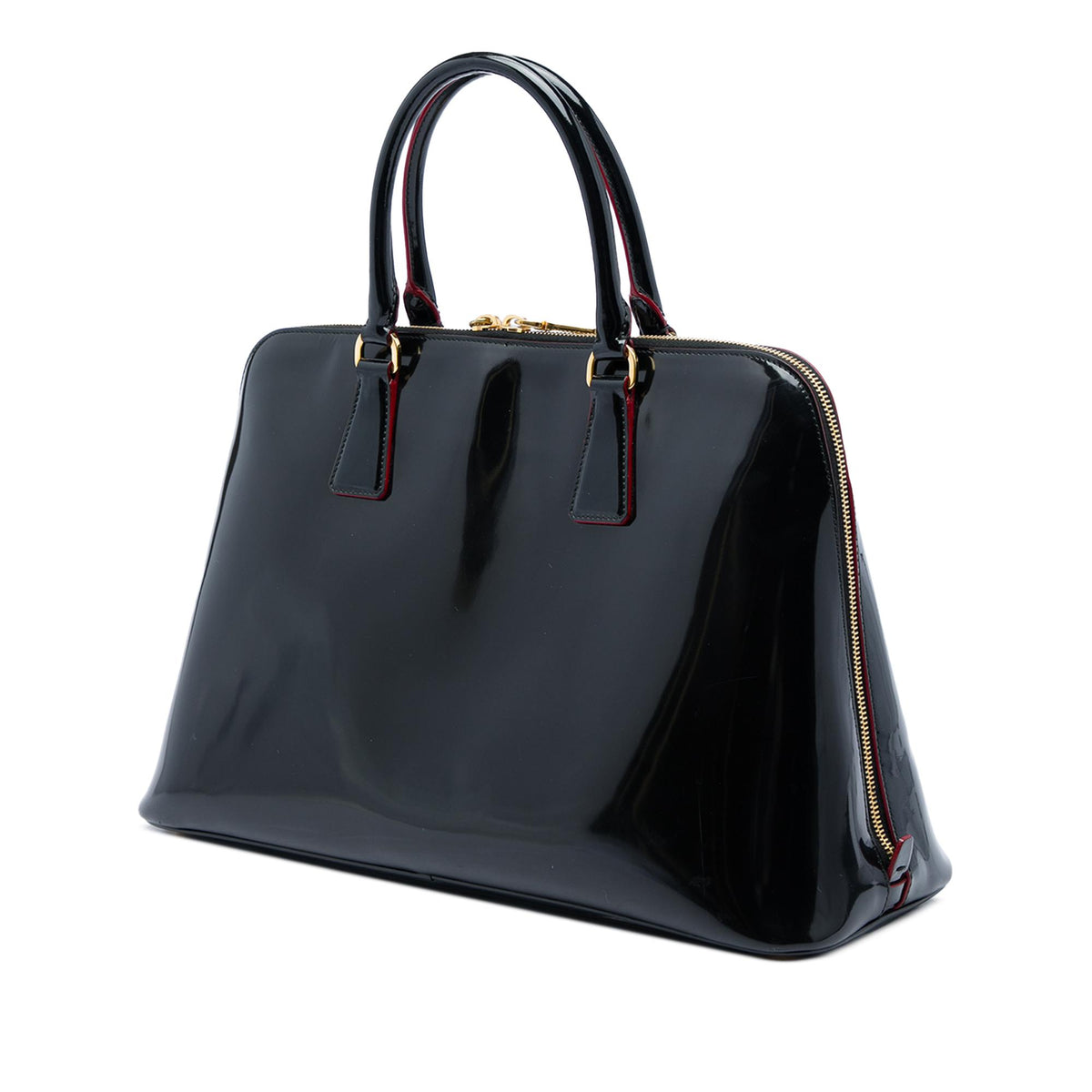 Prada Large Vernice Promenade Satchel