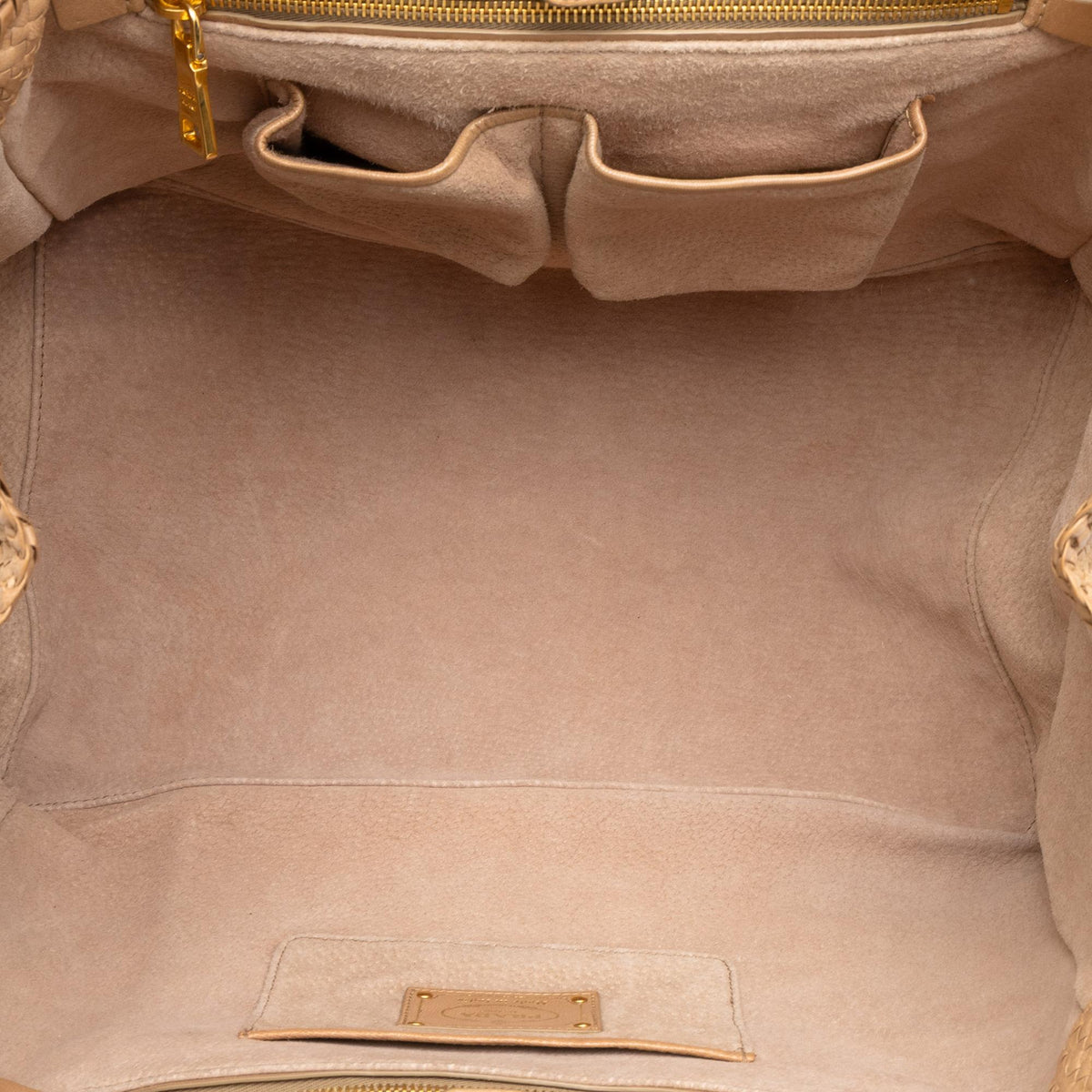 Prada Large Woven Goatskin Madras Shopping Tote
