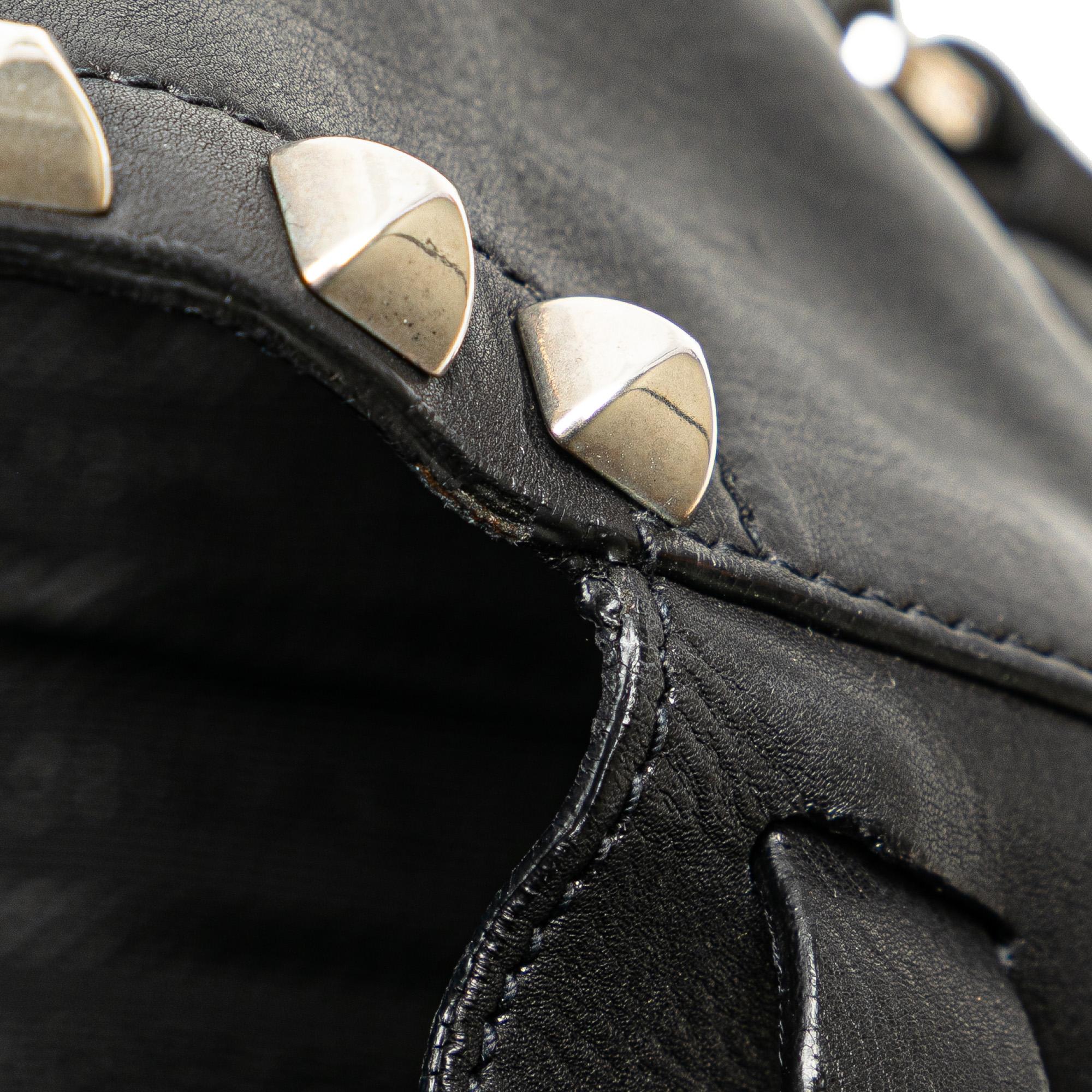 Prada Leather Studded Easy Shoulder Bag
