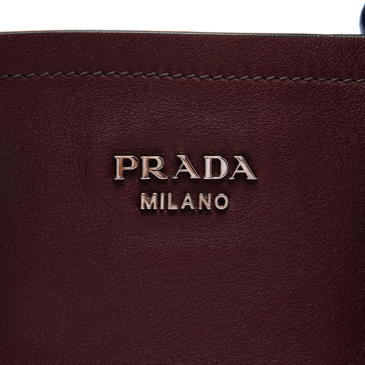 Prada Medium Bicolor City Calf Double Satchel