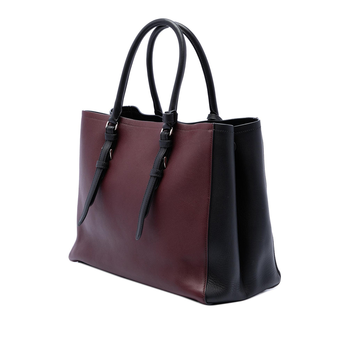 Prada Medium Bicolor City Calf Double Satchel