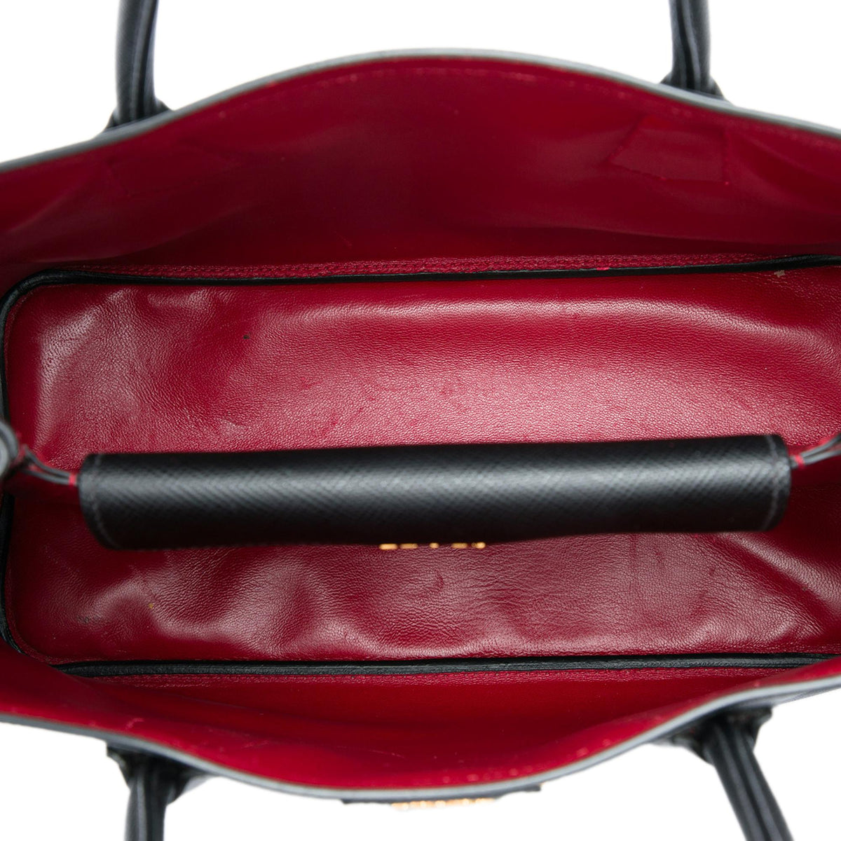Prada Medium Bicolor Saffiano Cuir Double Satchel