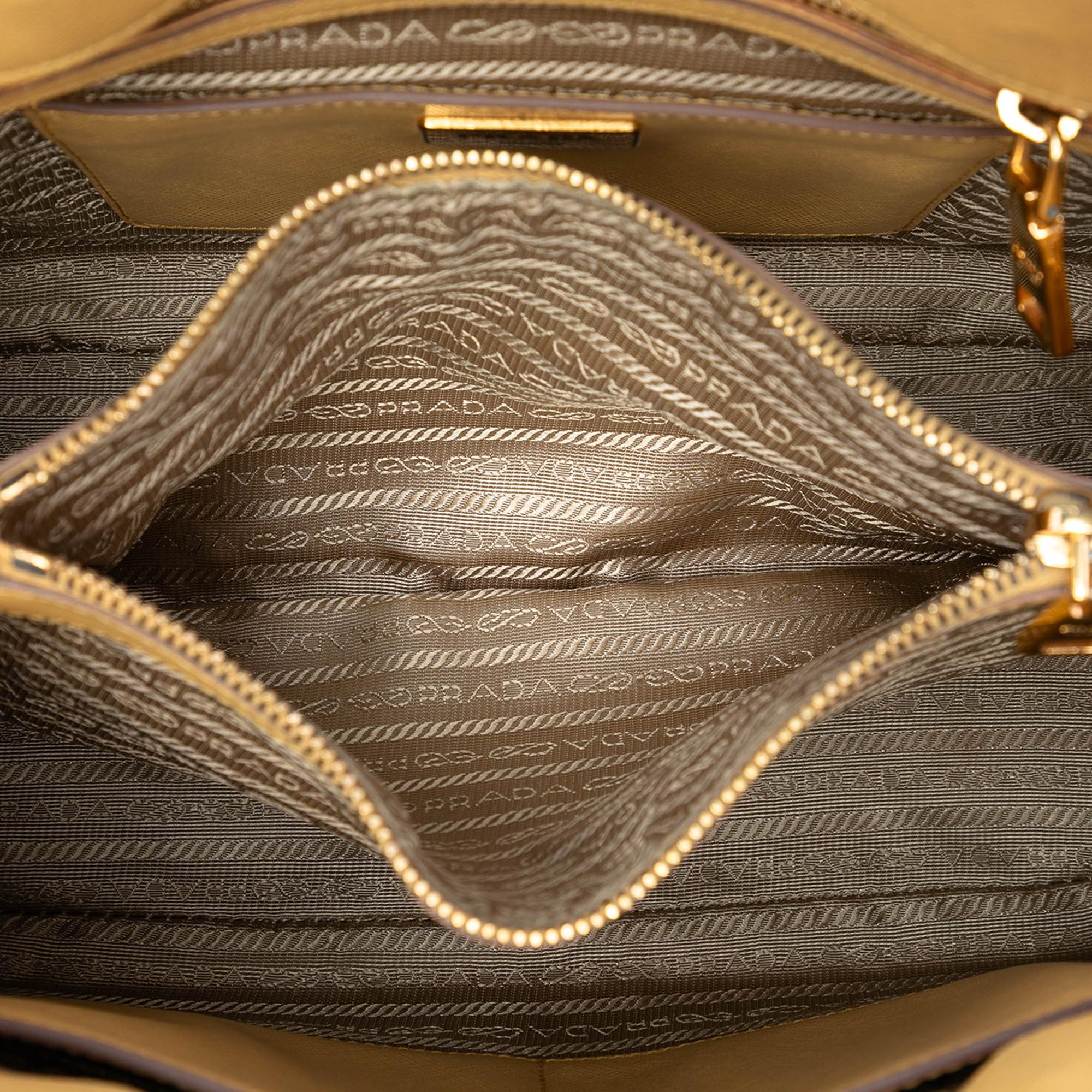 Prada Medium Bicolor Saffiano Lux Promenade Satchel