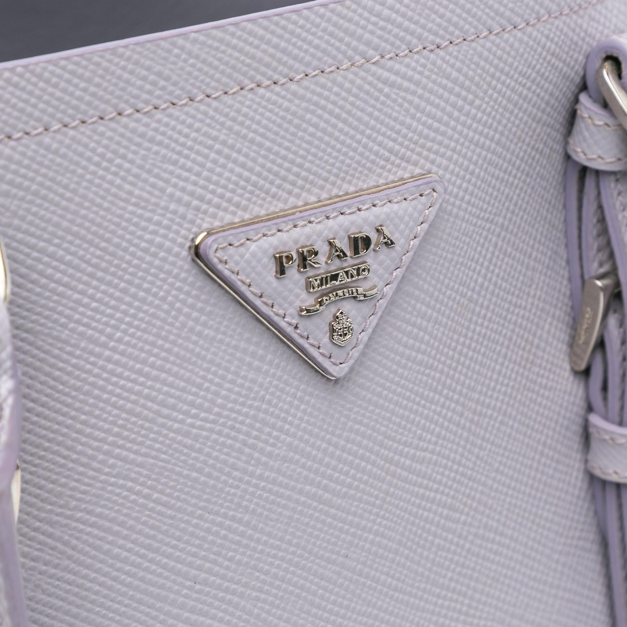 Prada Medium Saffiano Cuir Double Handle Satchel