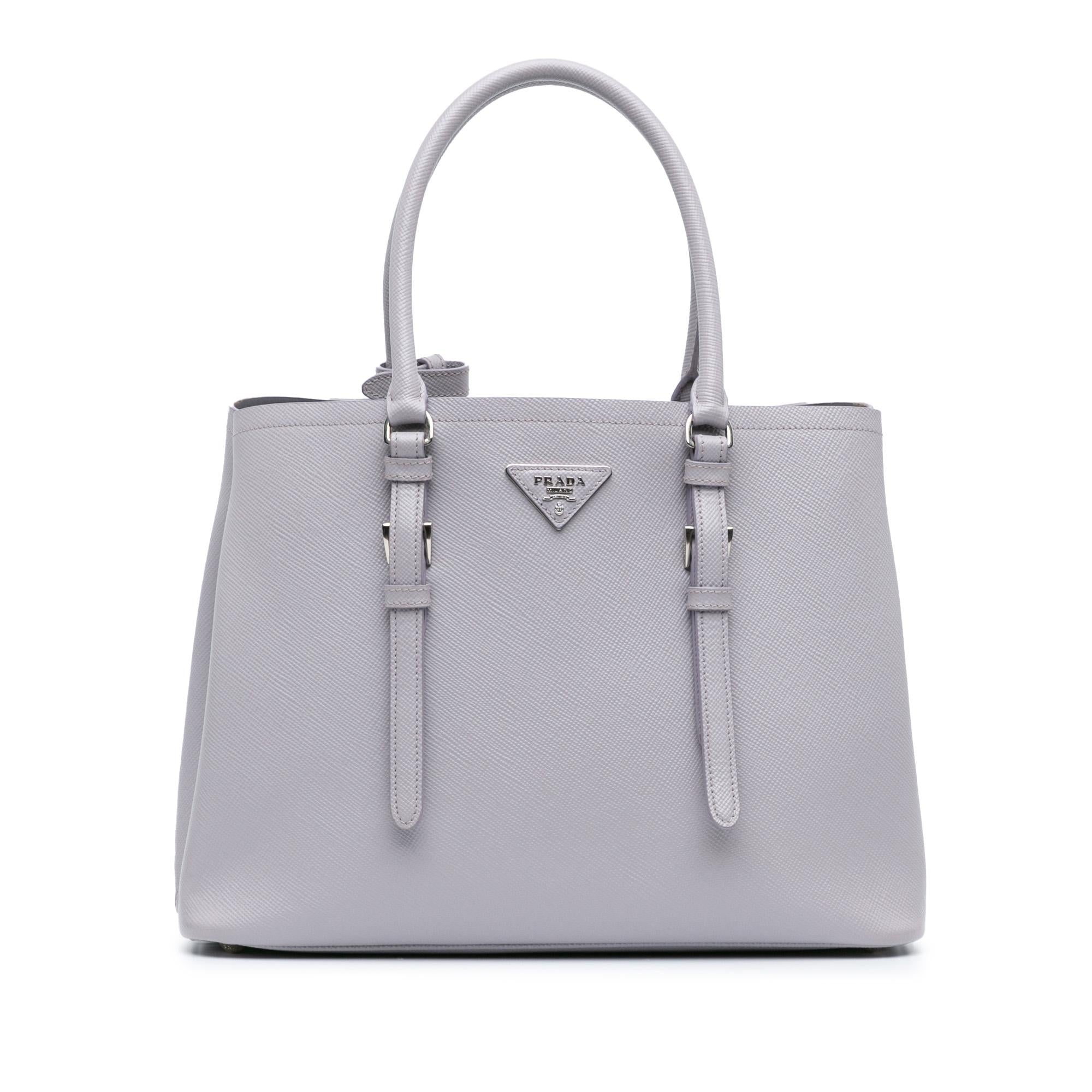 Prada Medium Saffiano Cuir Double Handle Satchel