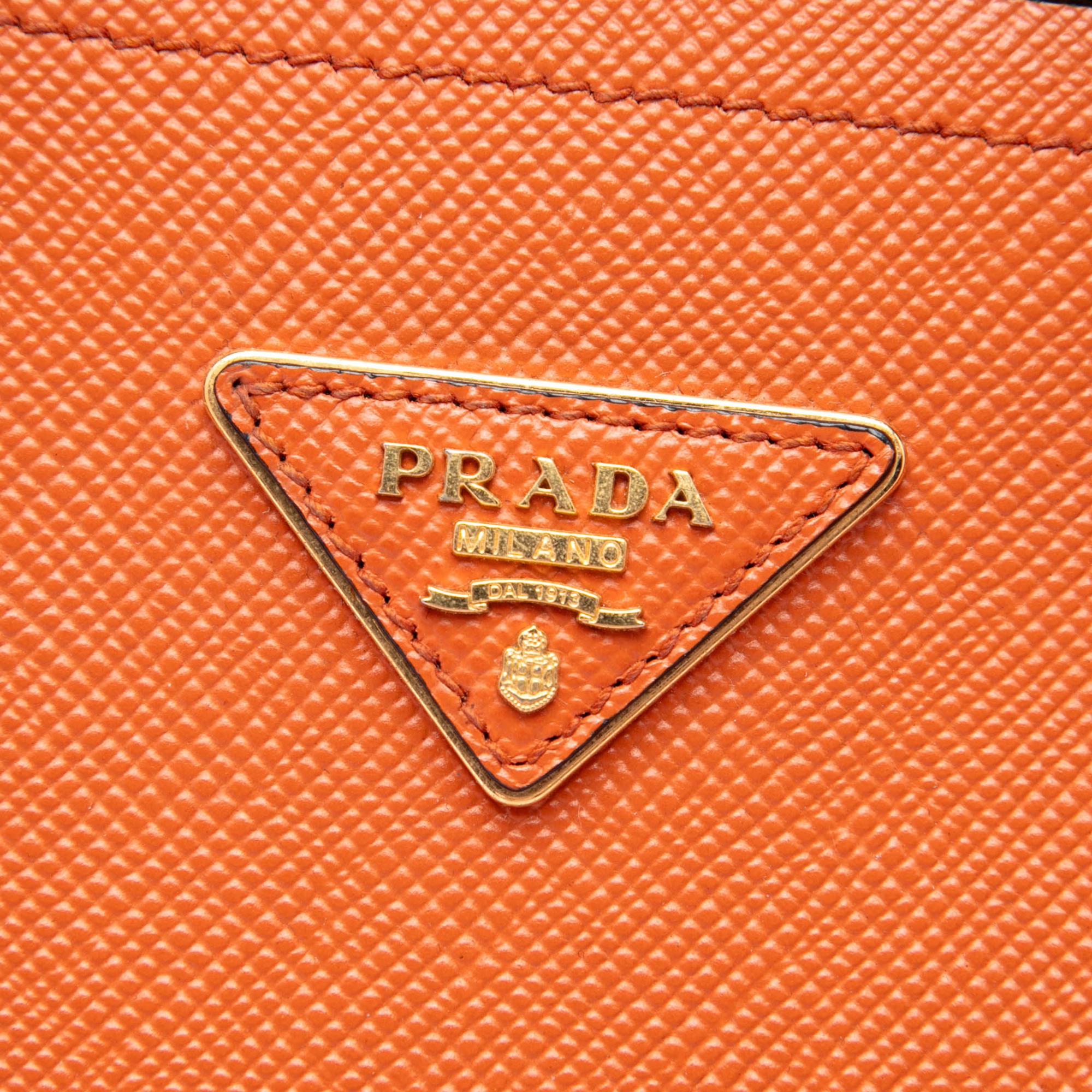 Prada Medium Saffiano Cuir Double Handle Satchel