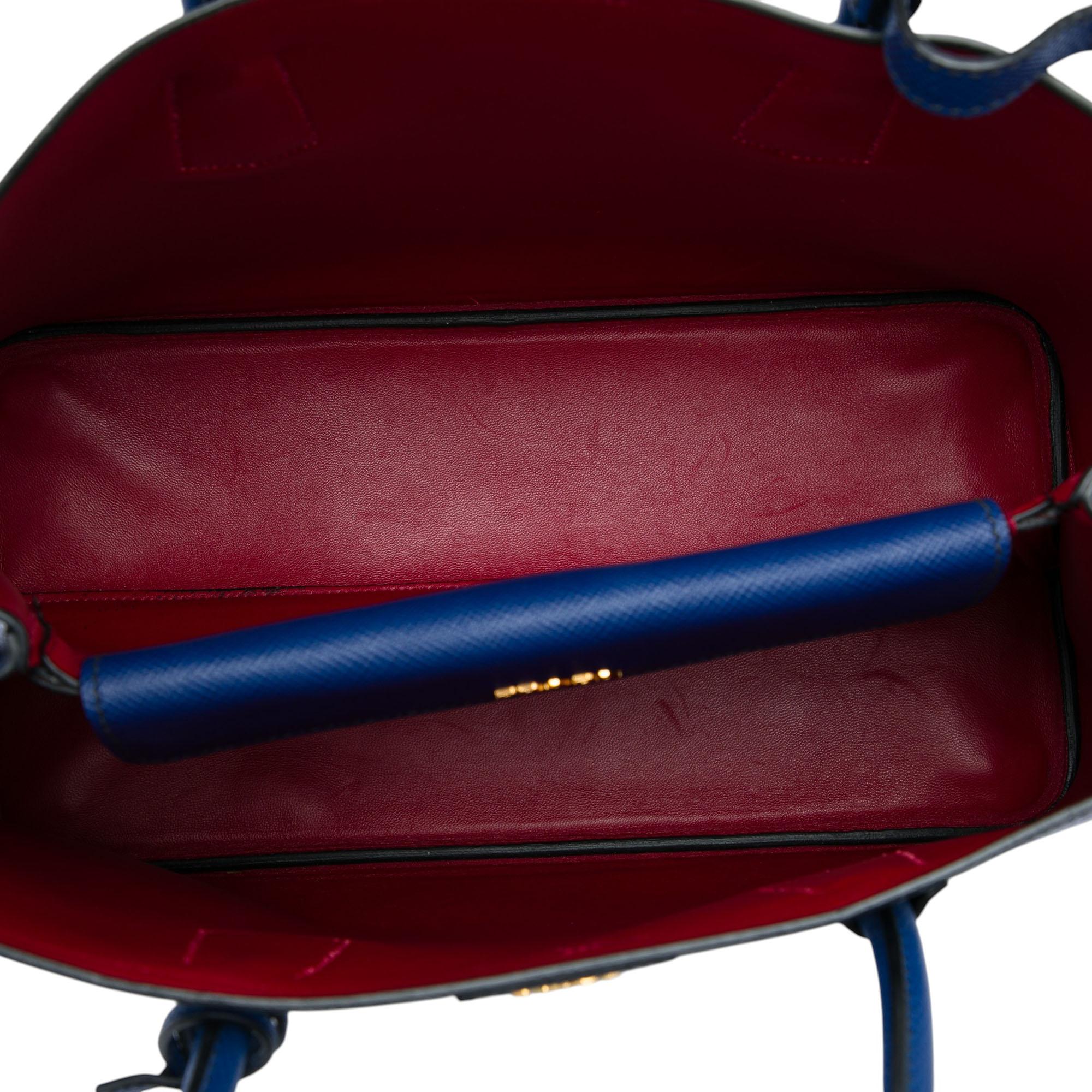 Prada Medium Saffiano Cuir Double Handle Satchel
