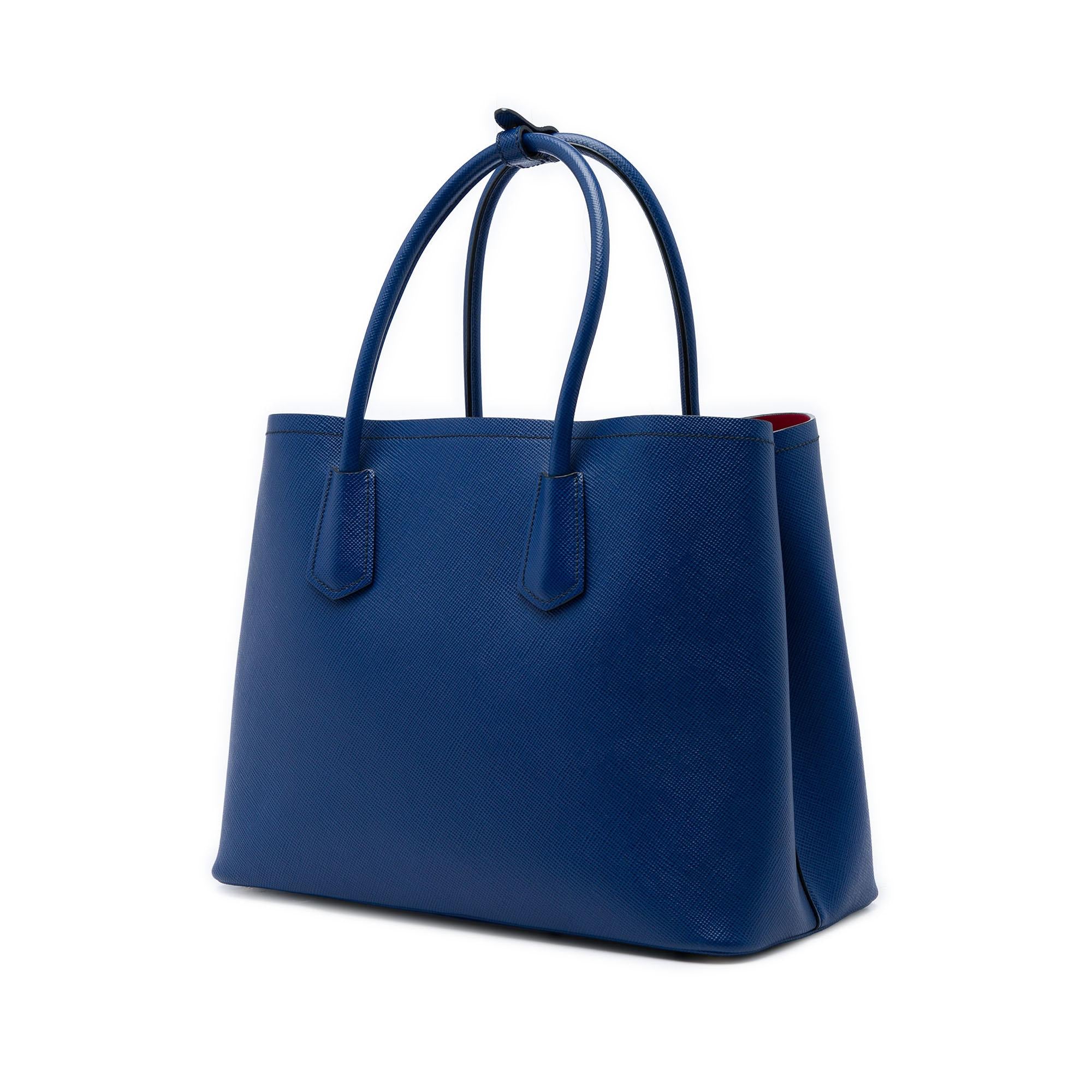 Prada Medium Saffiano Cuir Double Handle Satchel