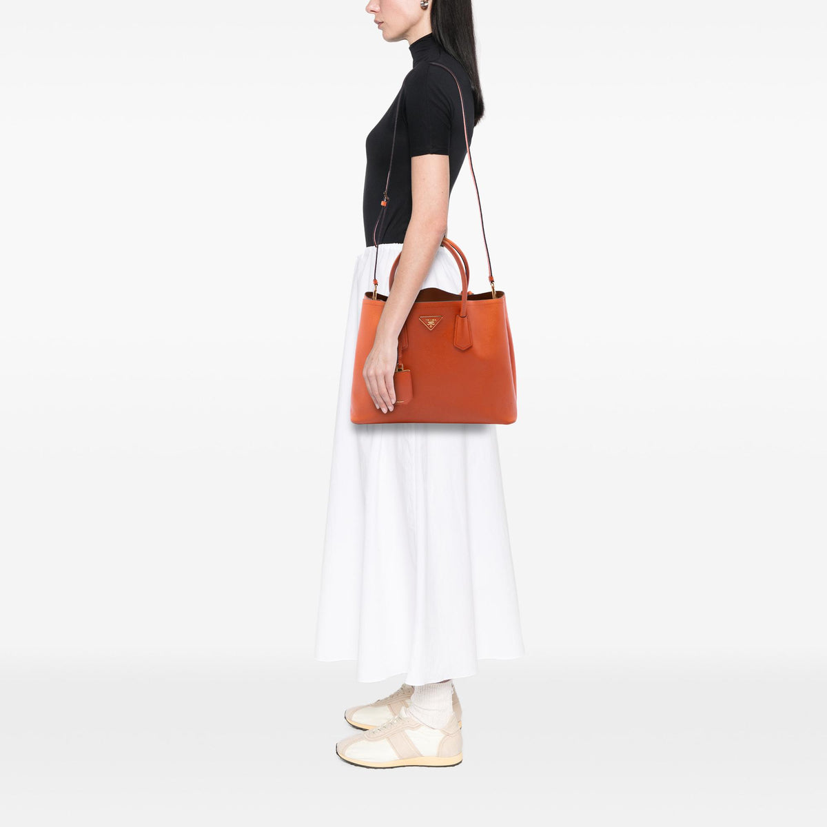 Prada Medium Saffiano Cuir Double Handle Satchel