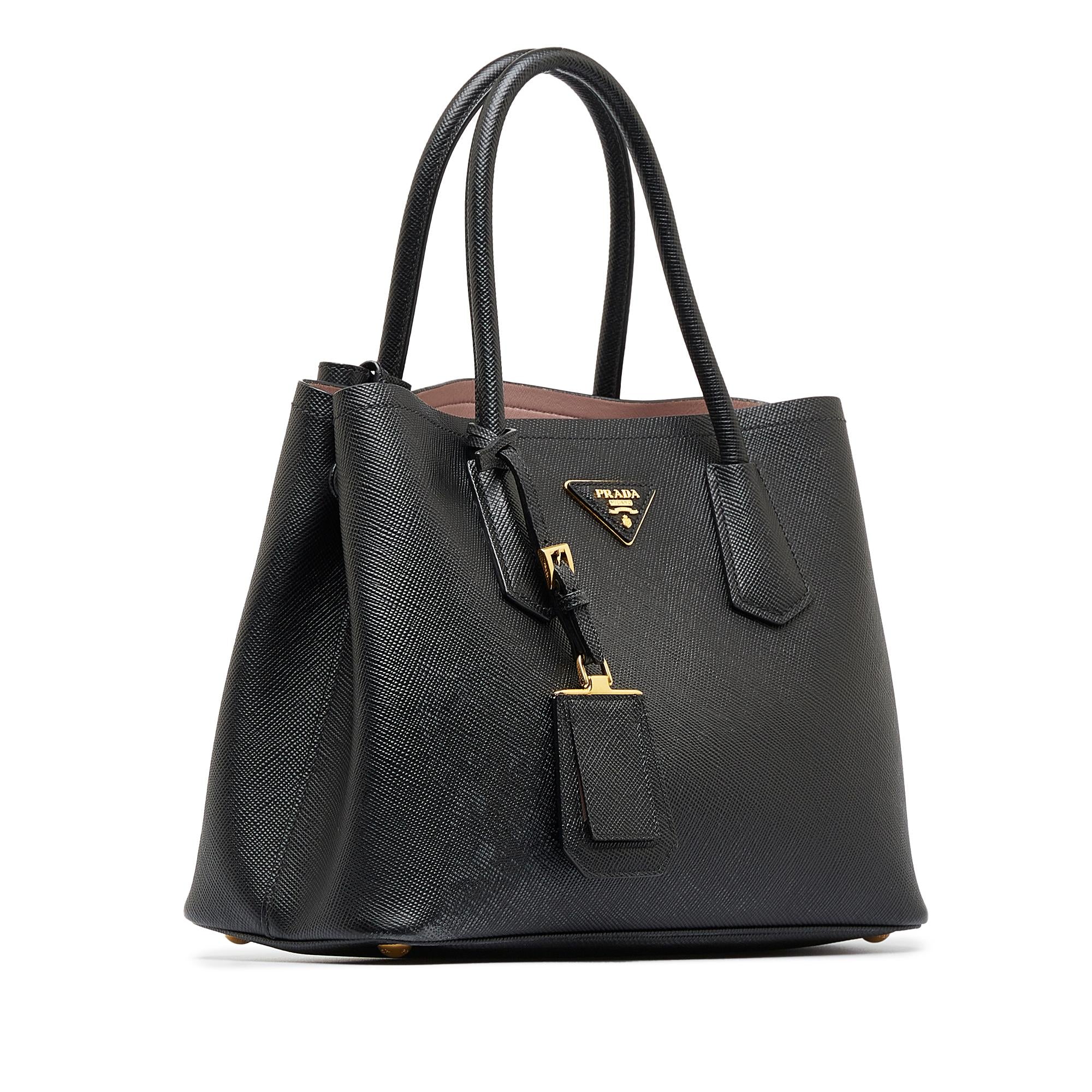 Prada Medium Saffiano Cuir Double Satchel (SHG-4OiFV8)