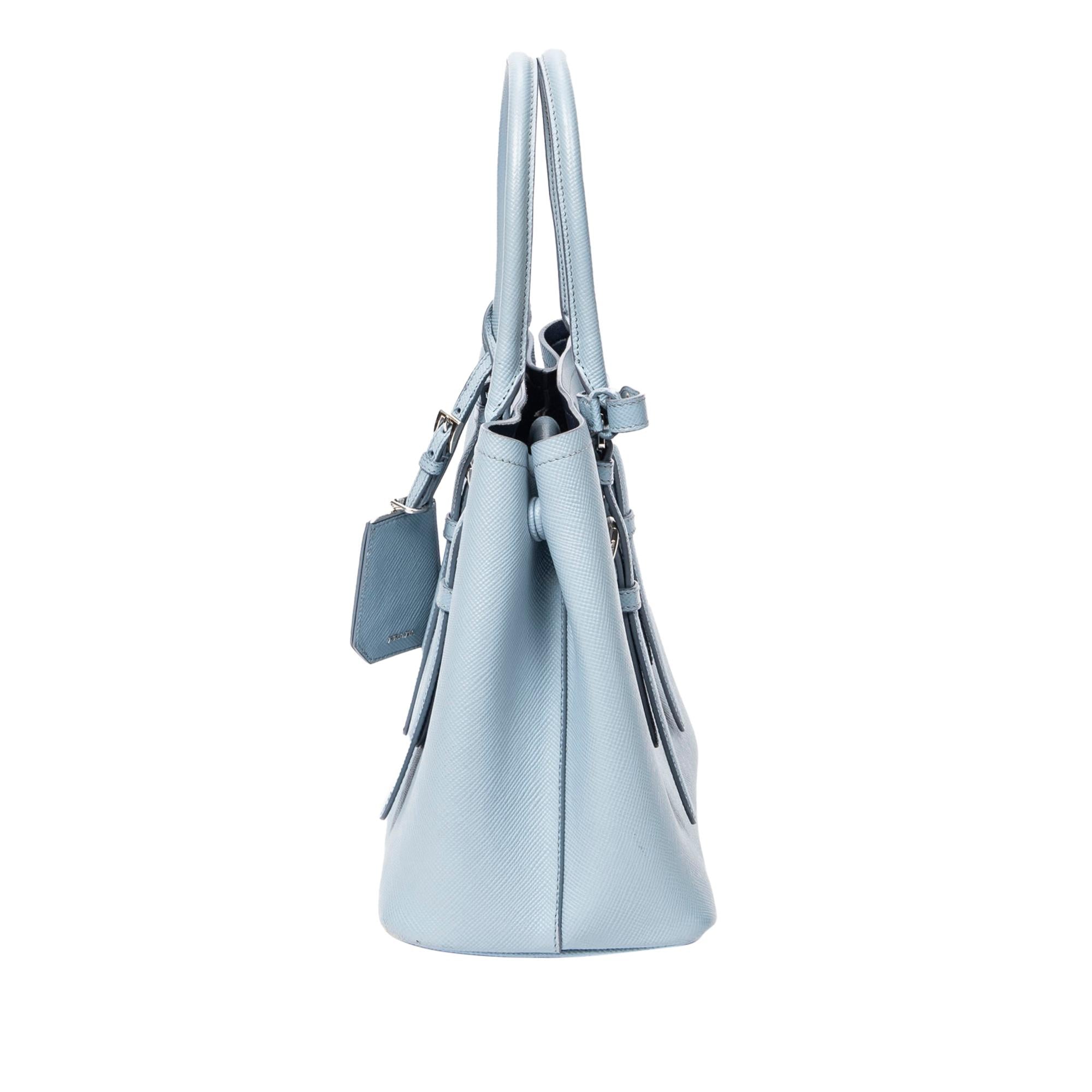 Prada Medium Saffiano Cuir Double Satchel (SHG-2RGiAm)