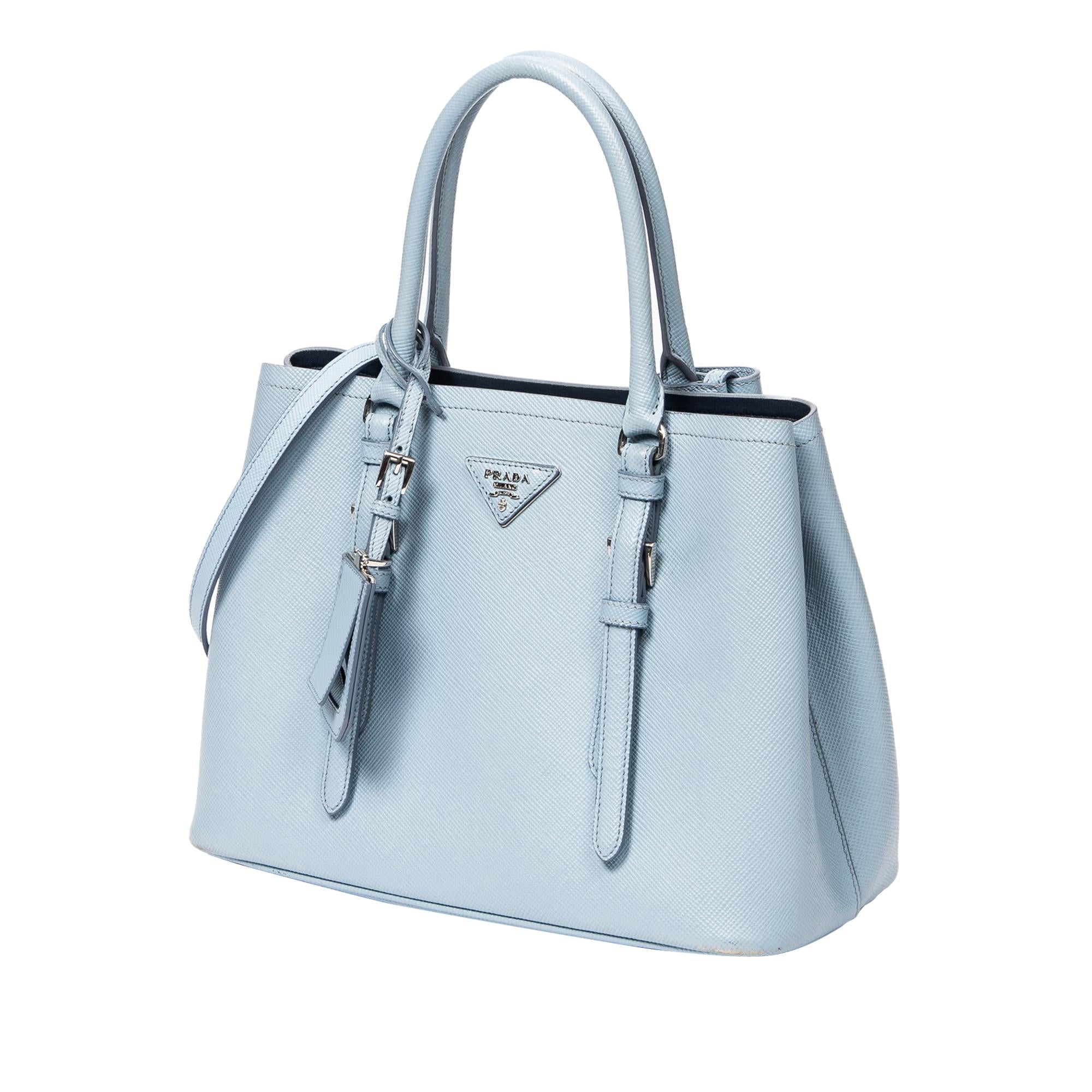 Prada Medium Saffiano Cuir Double Satchel (SHG-2RGiAm)