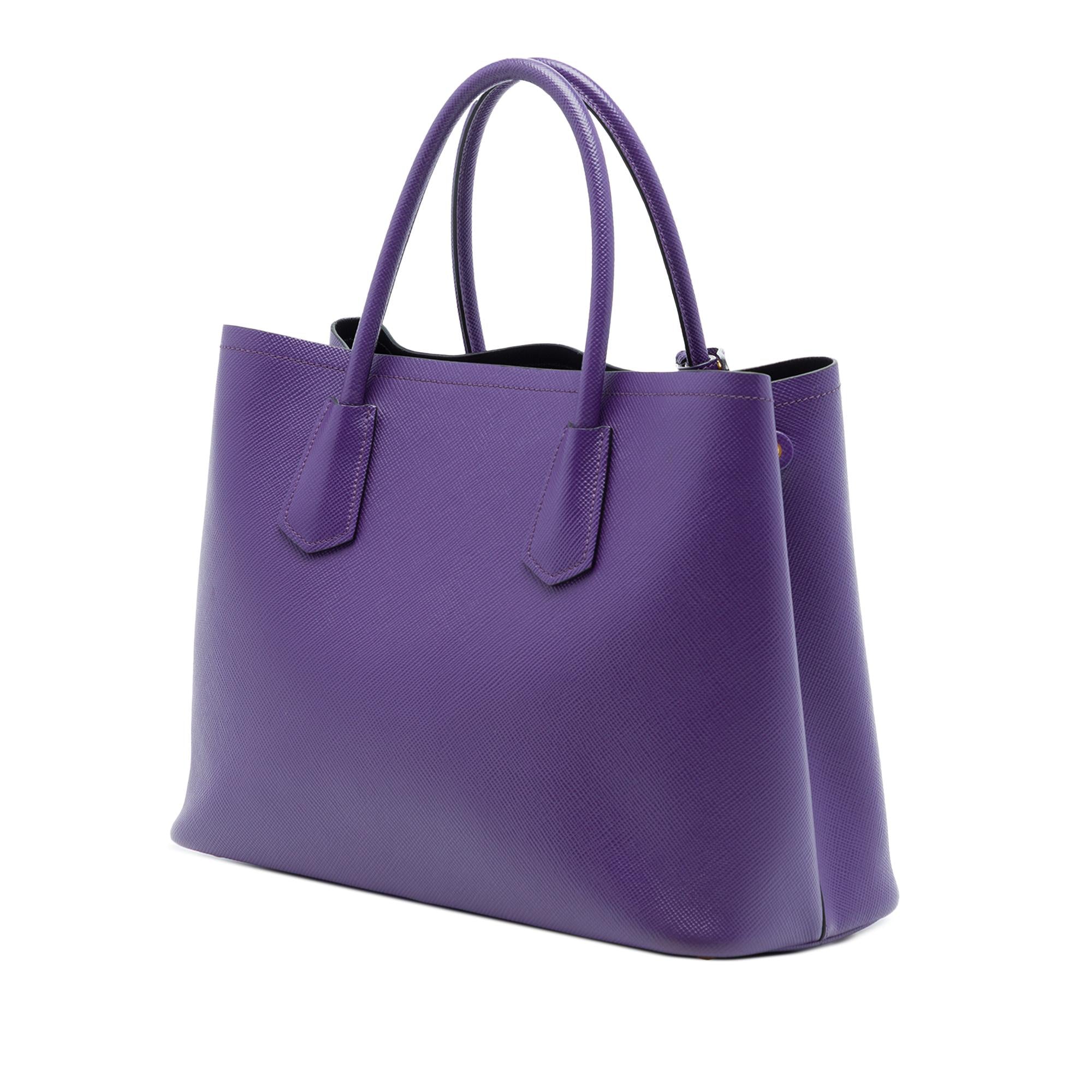 Prada Medium Saffiano Cuir Double Satchel