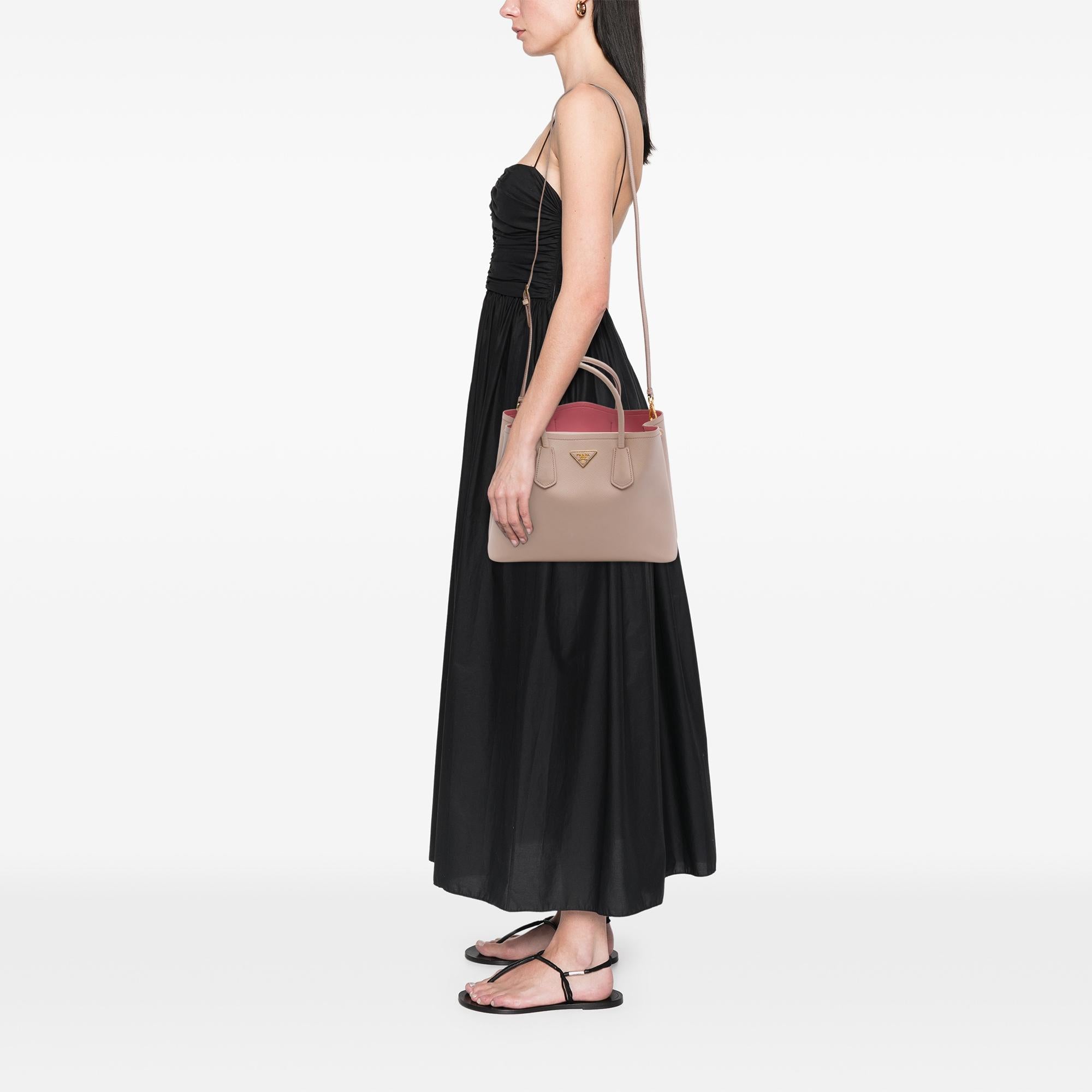 Prada Medium Saffiano Cuir Double Satchel