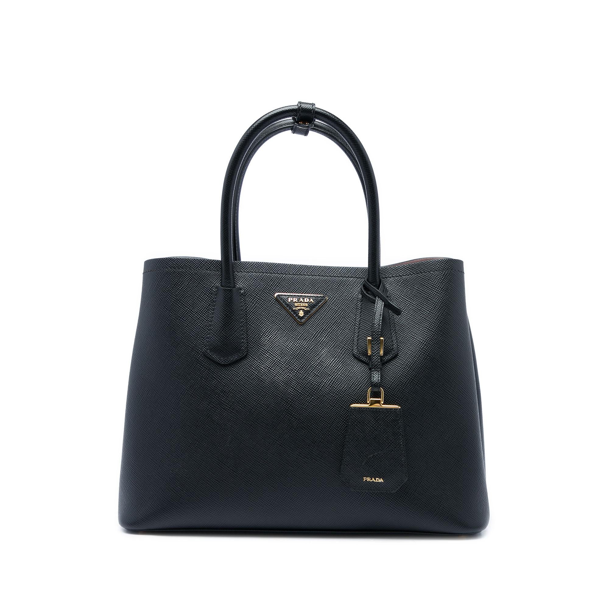 Prada Medium Saffiano Cuir Double Satchel