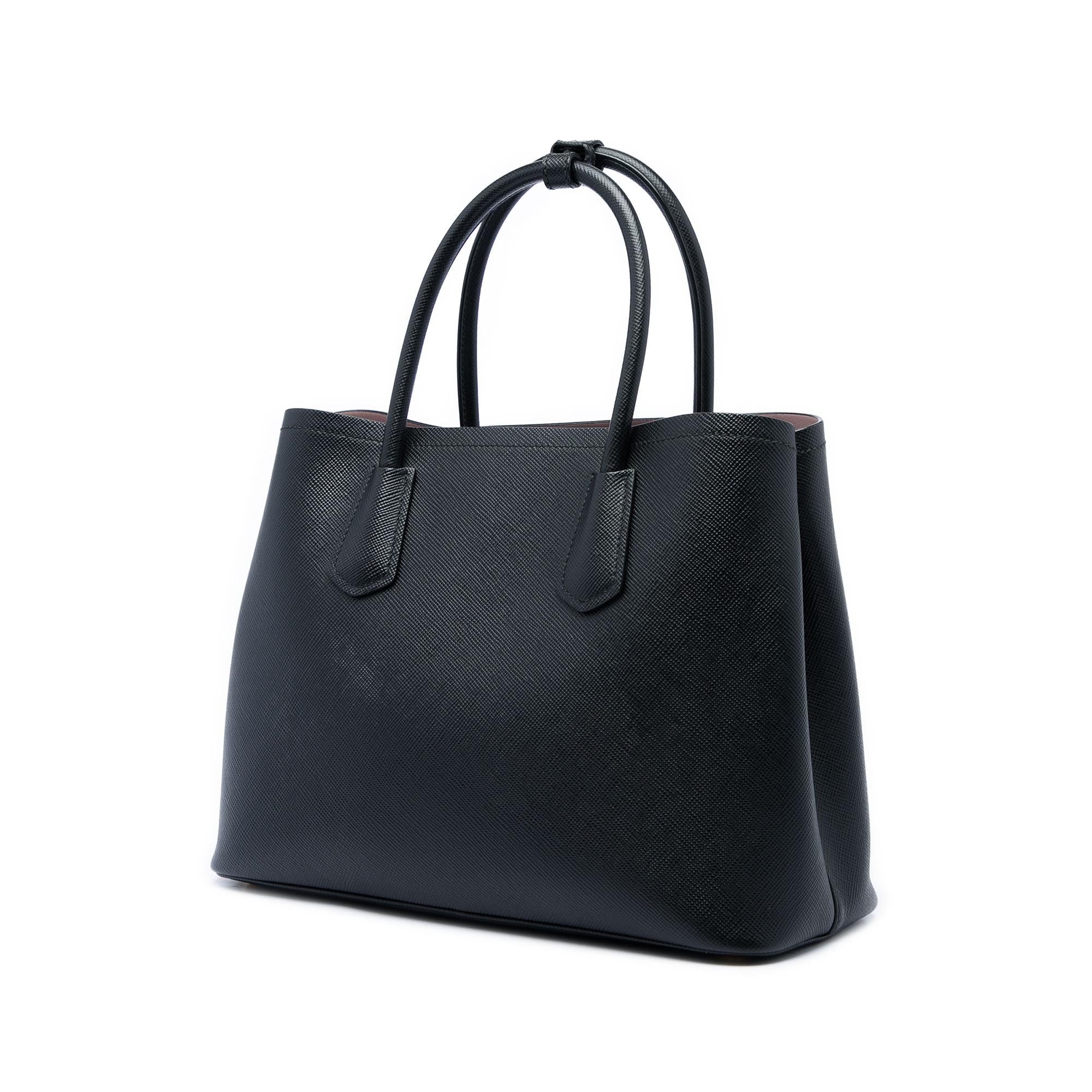 Prada Medium Saffiano Cuir Double Satchel