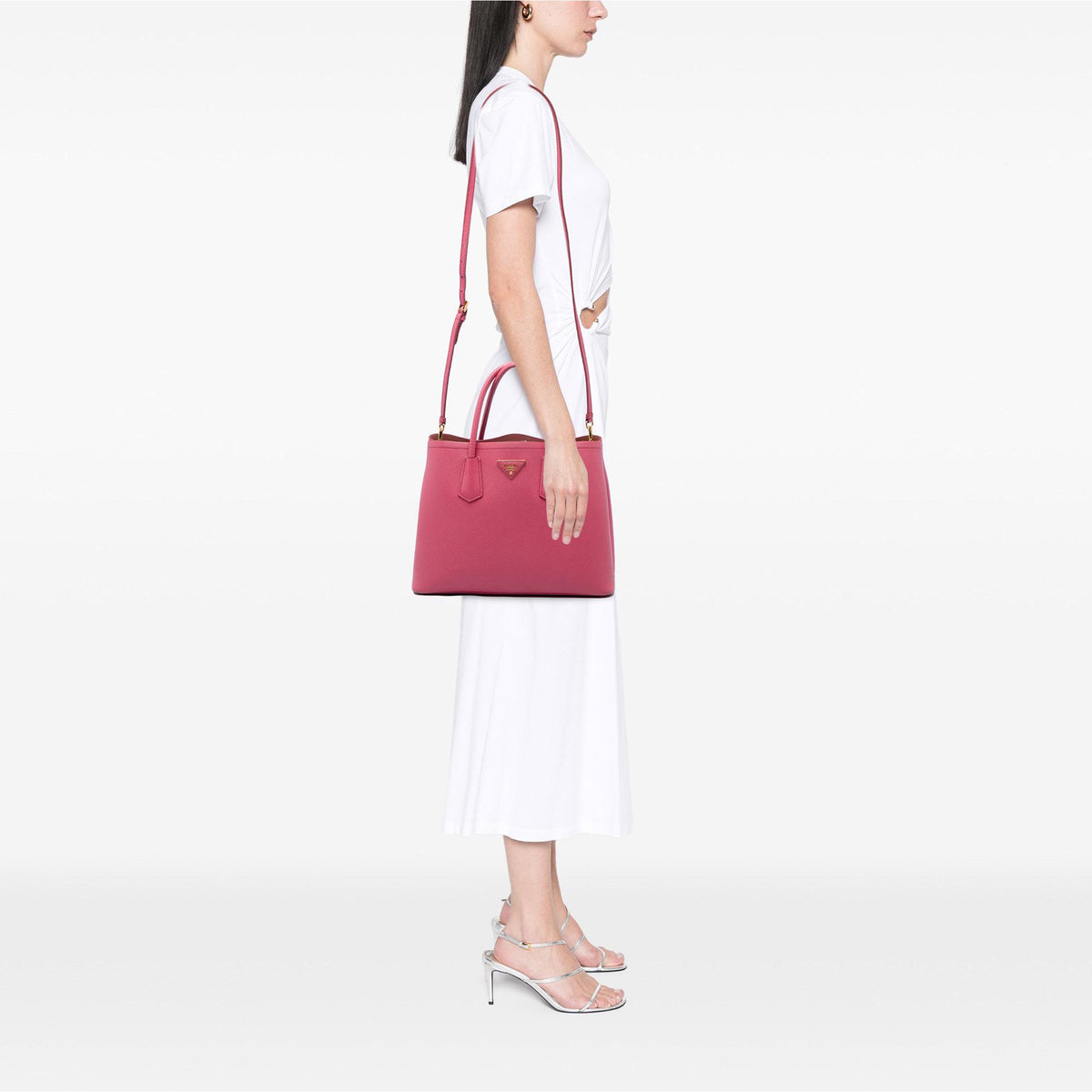 Prada Medium Saffiano Cuir Double Satchel