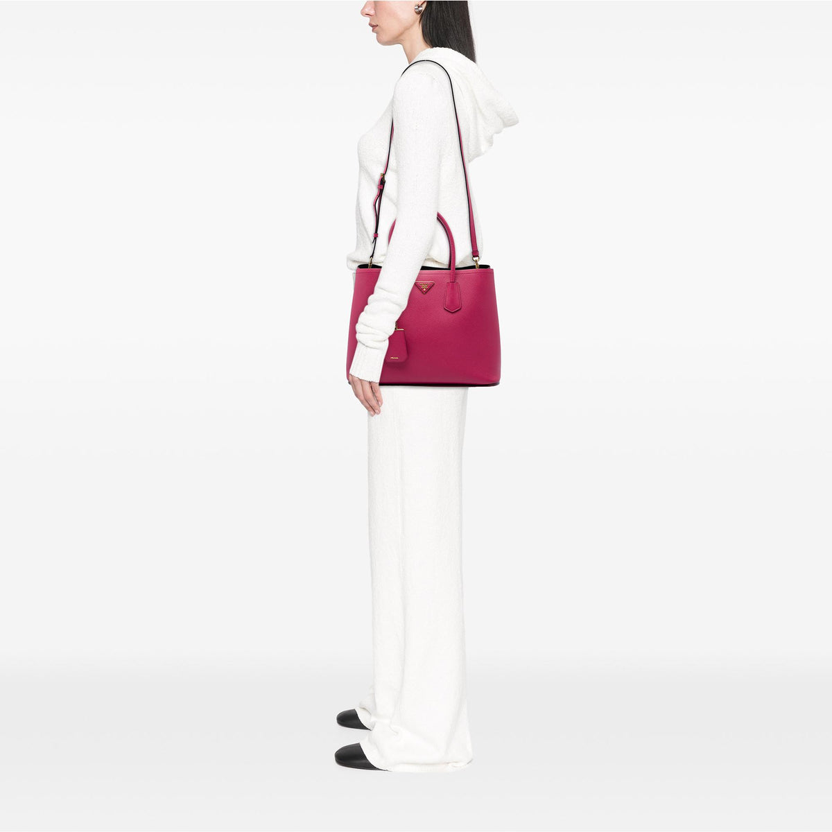 Prada Medium Saffiano Cuir Double Satchel