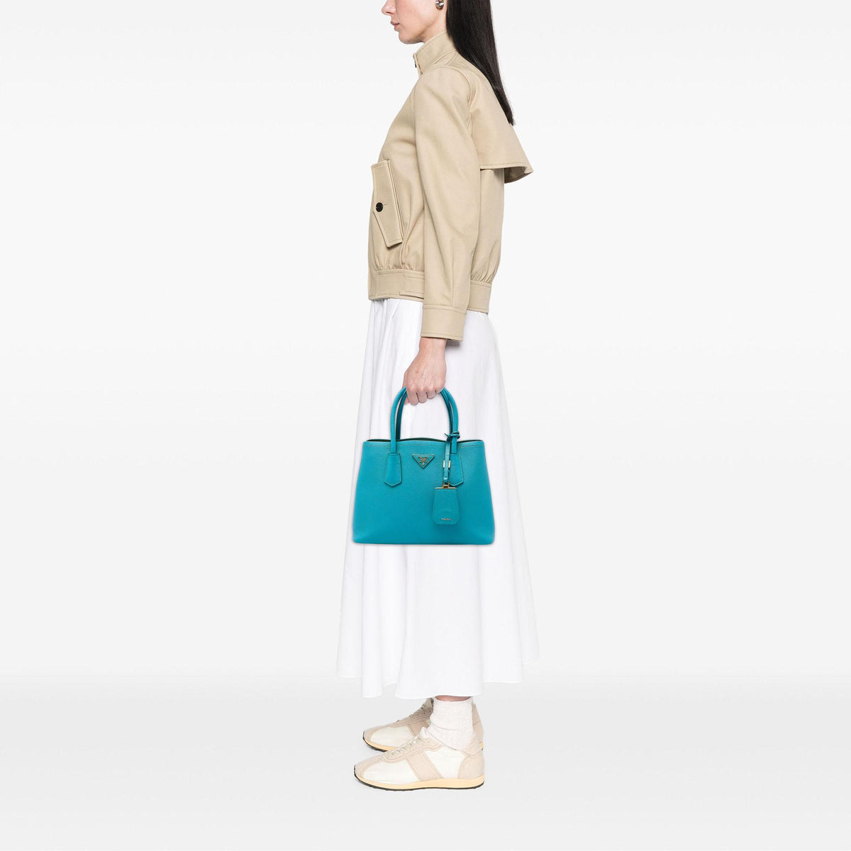 Prada Medium Saffiano Cuir Double Satchel