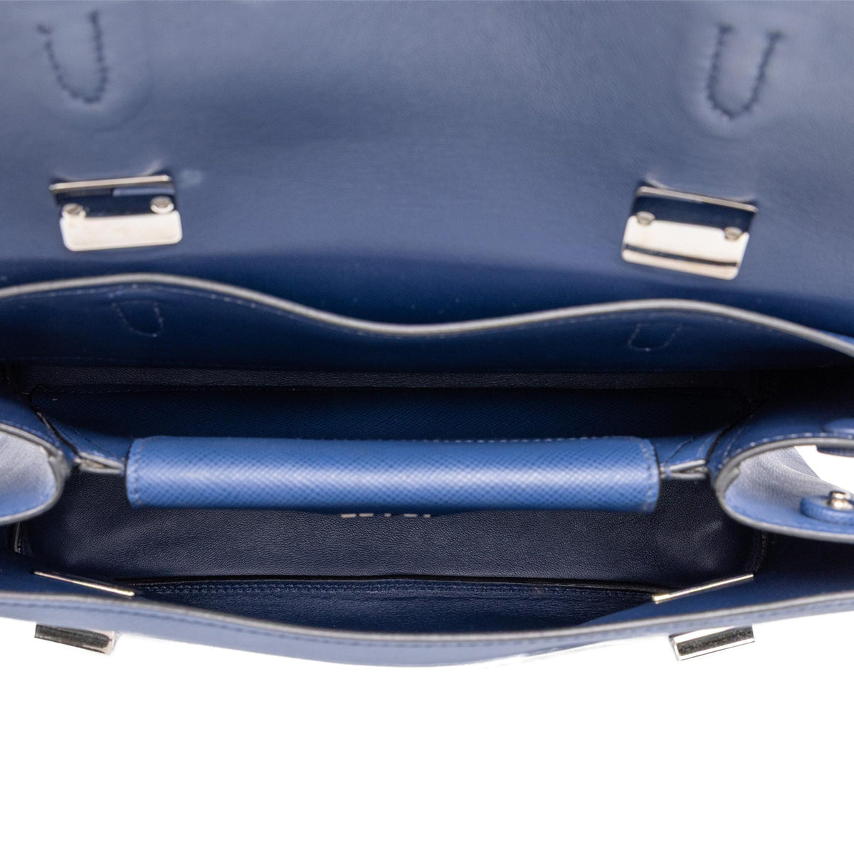 Prada Medium Saffiano Cuir Double Turnlock Satchel