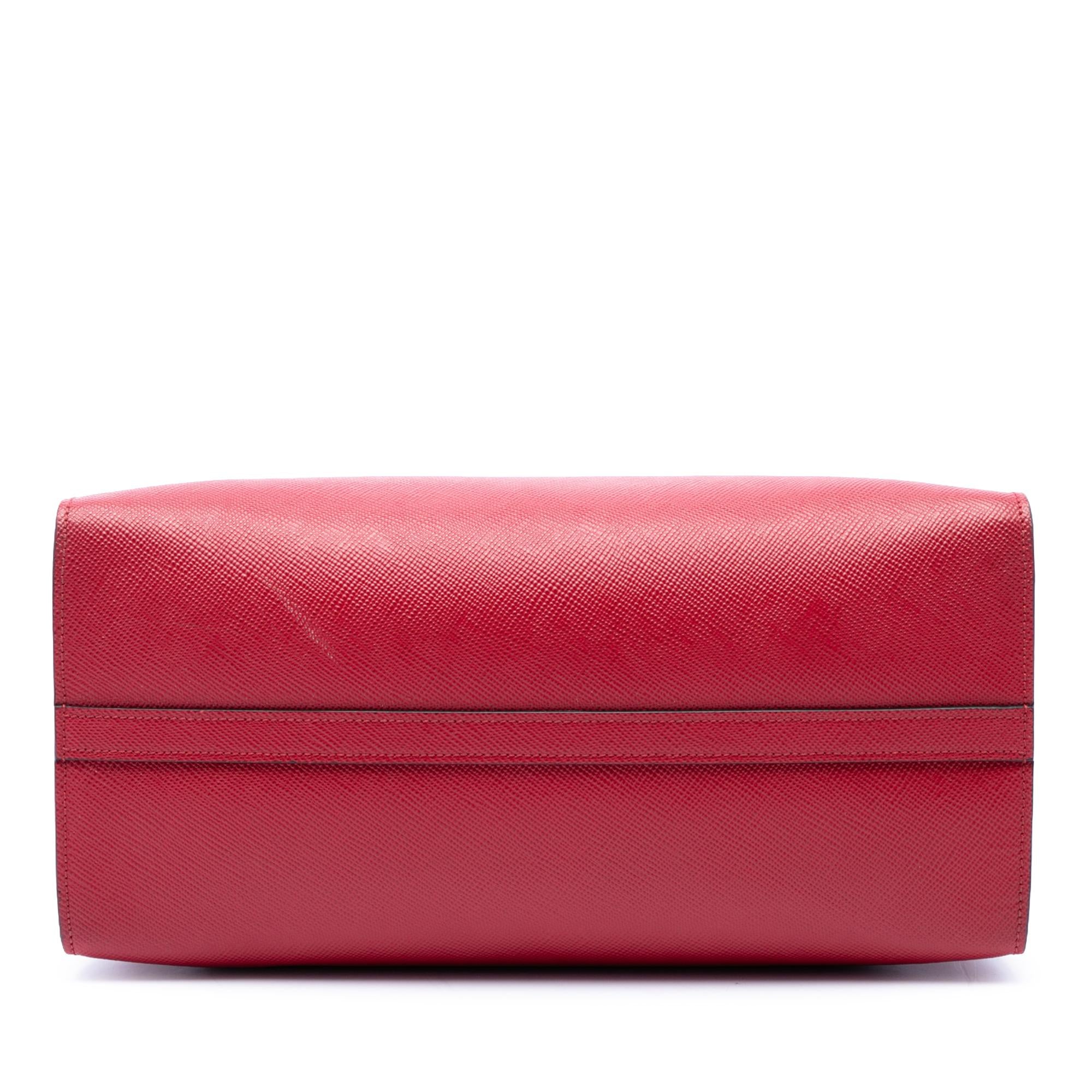 Prada Medium Saffiano Cuir Monochrome Top Handle Tote