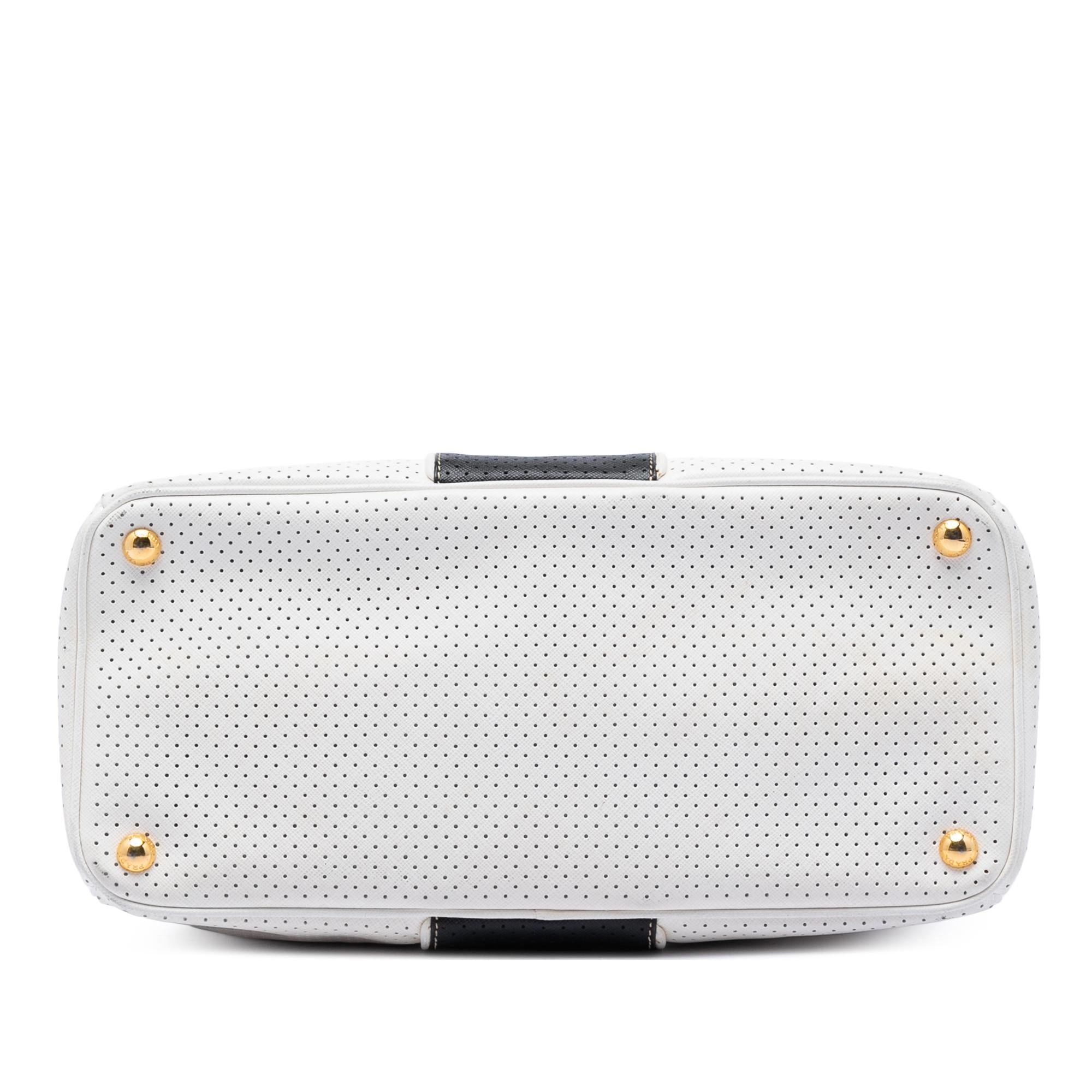 Prada Medium Saffiano Fori Perforated Galleria Tote