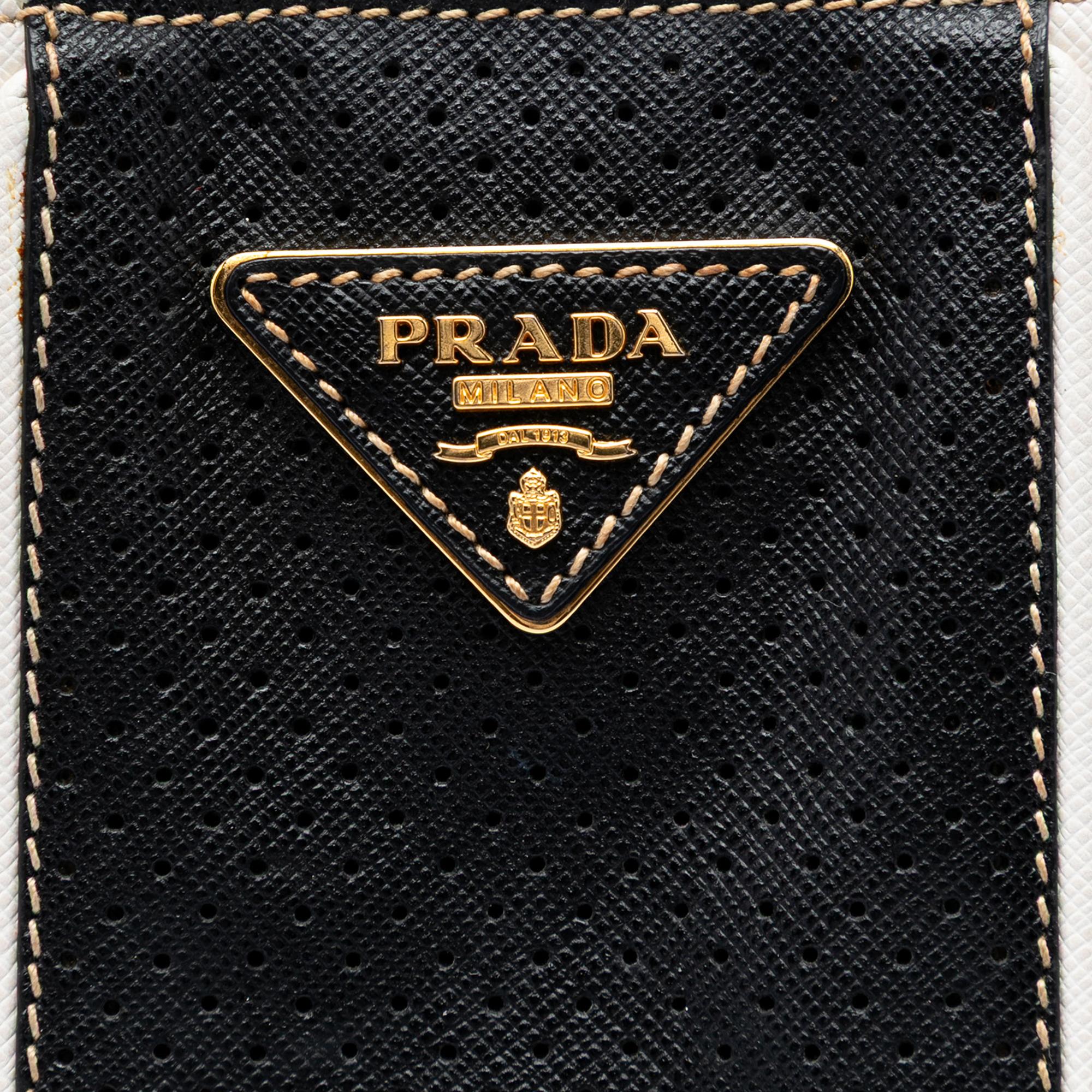 Prada Medium Saffiano Fori Perforated Galleria Tote