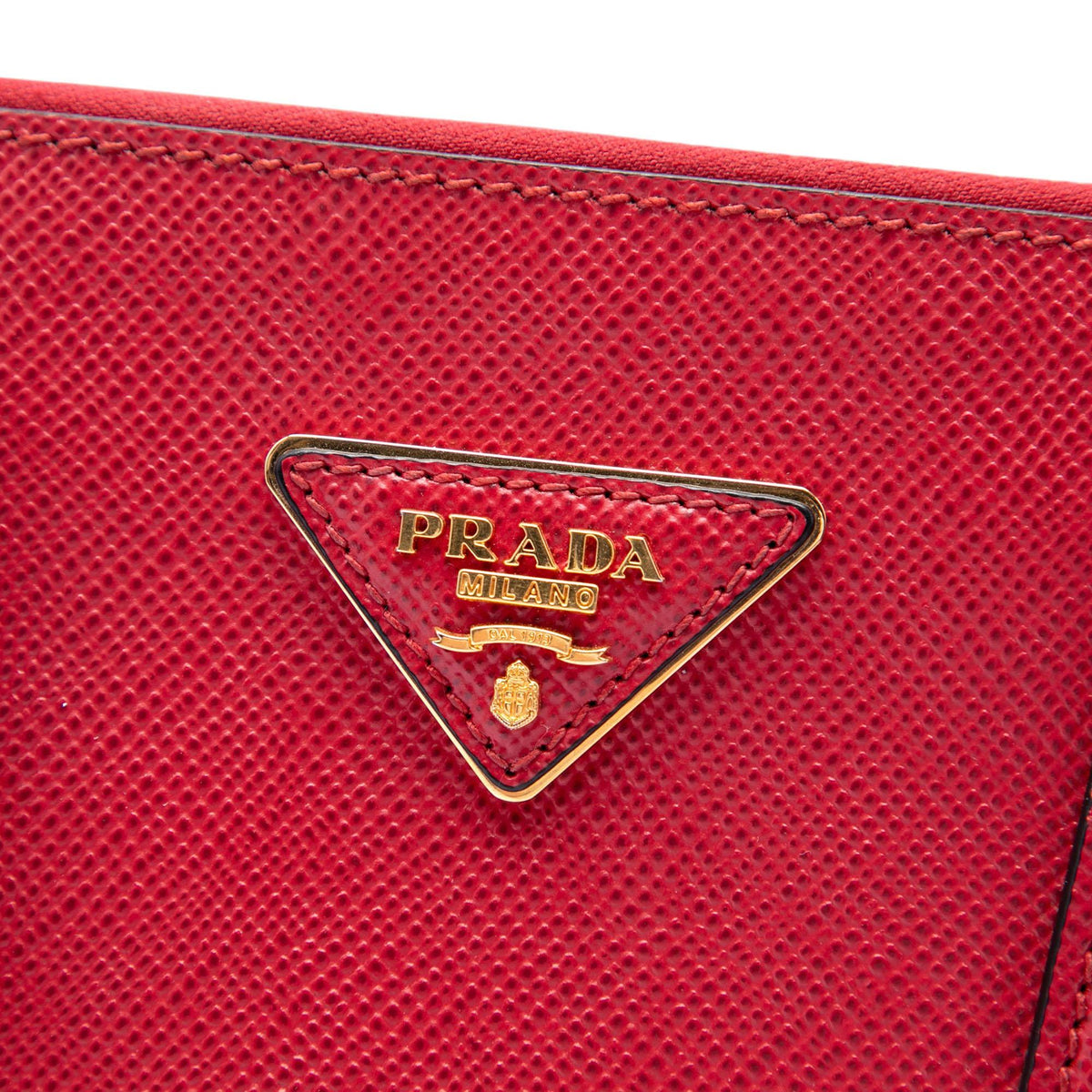Prada Medium Saffiano Galleria Double Zip Satchel