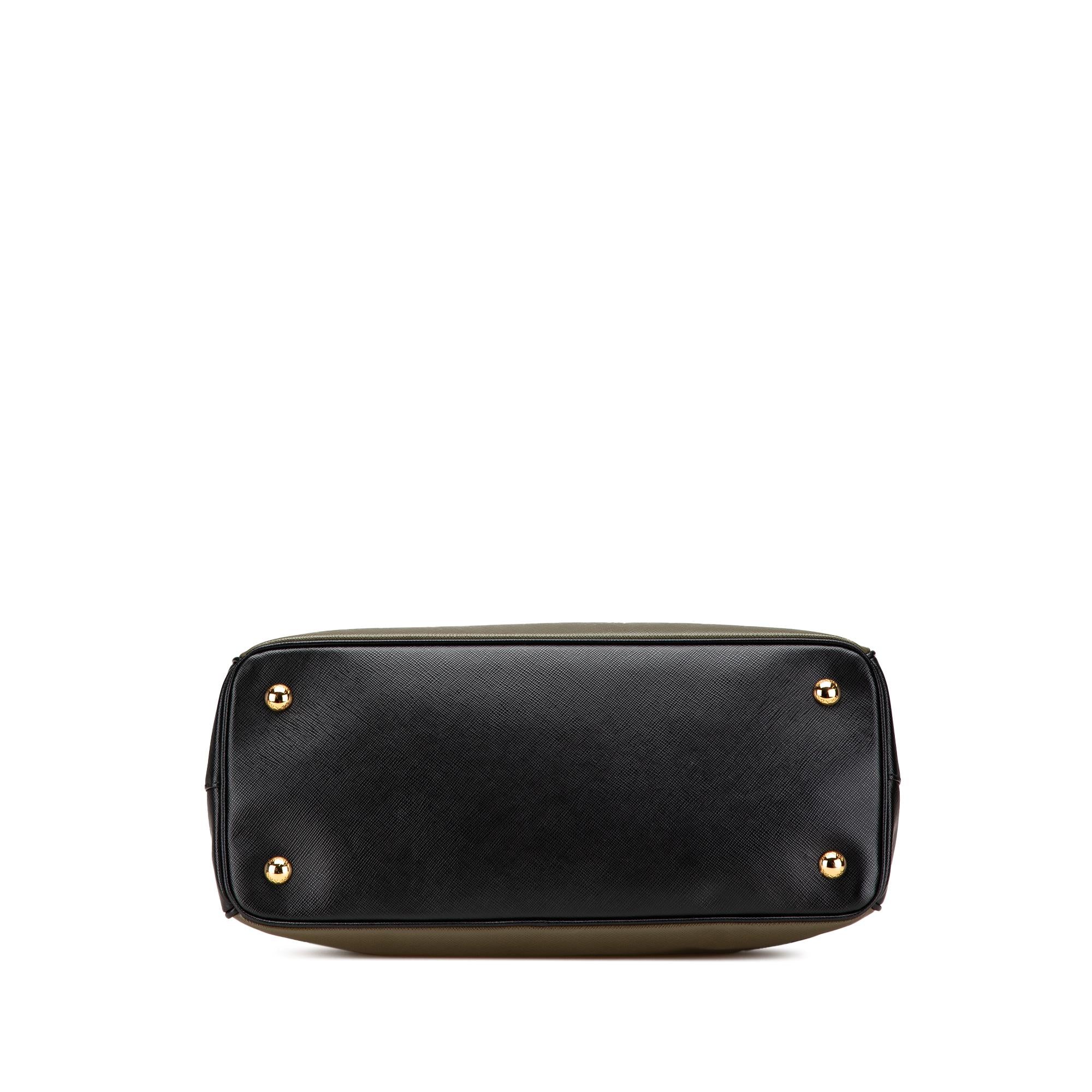 Prada Medium Saffiano Lux Bicolor Galleria Satchel