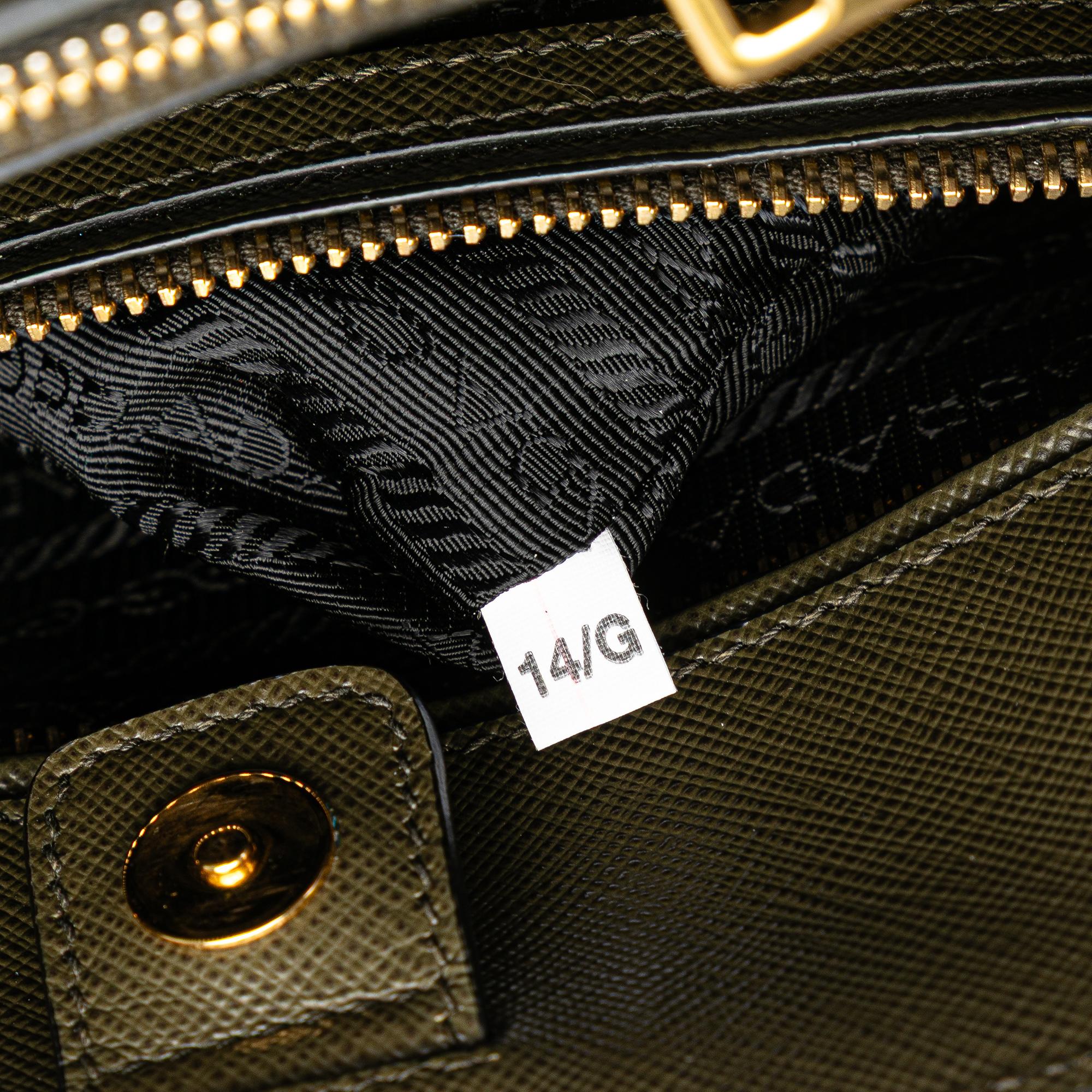 Prada Medium Saffiano Lux Bicolor Galleria Satchel