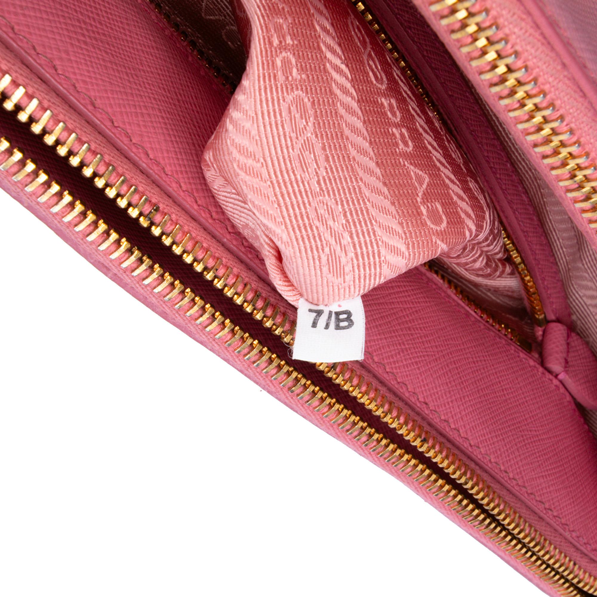 Prada Medium Saffiano Lux Galleria Double Zip Satchel
