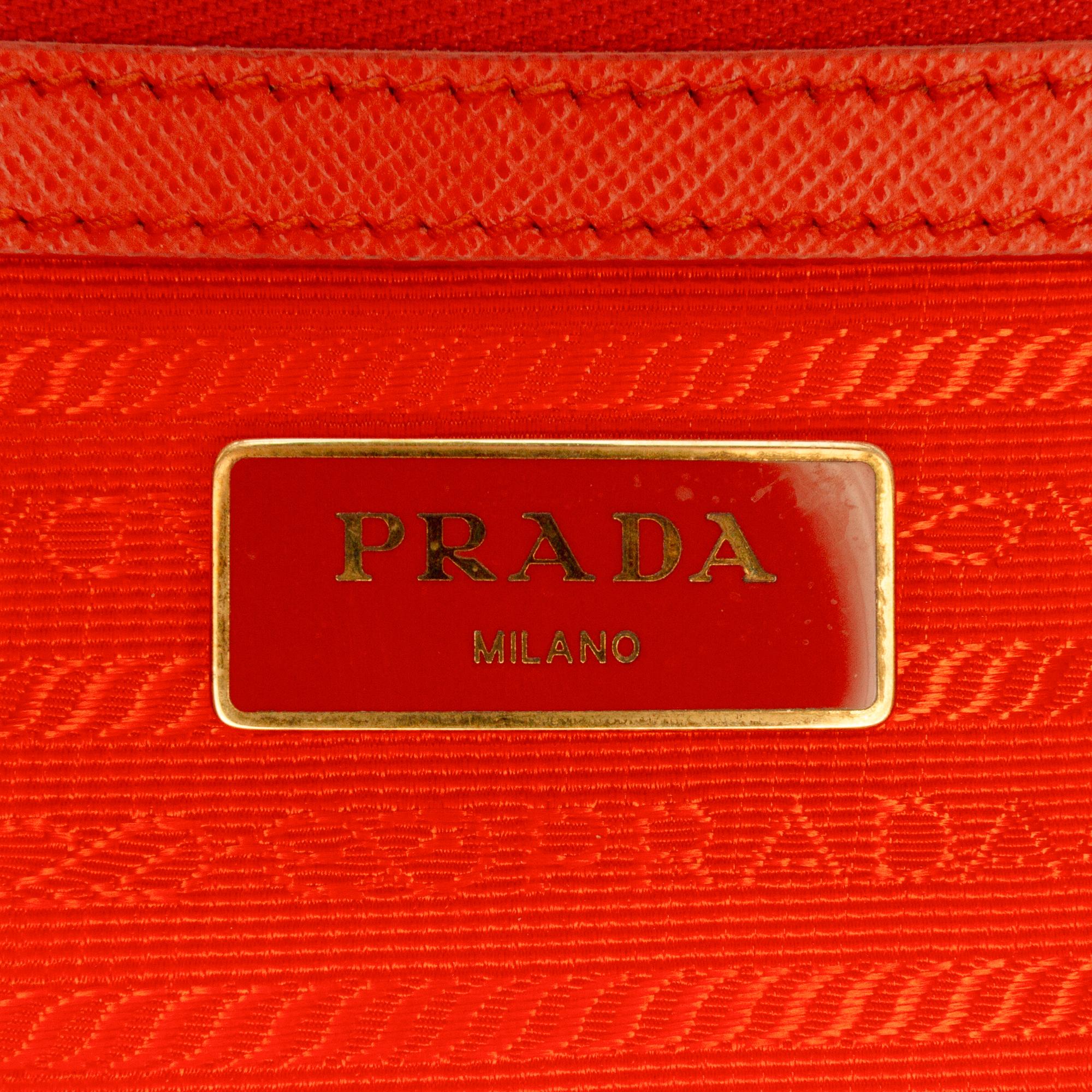Prada Medium Saffiano Lux Galleria Double Zip Satchel