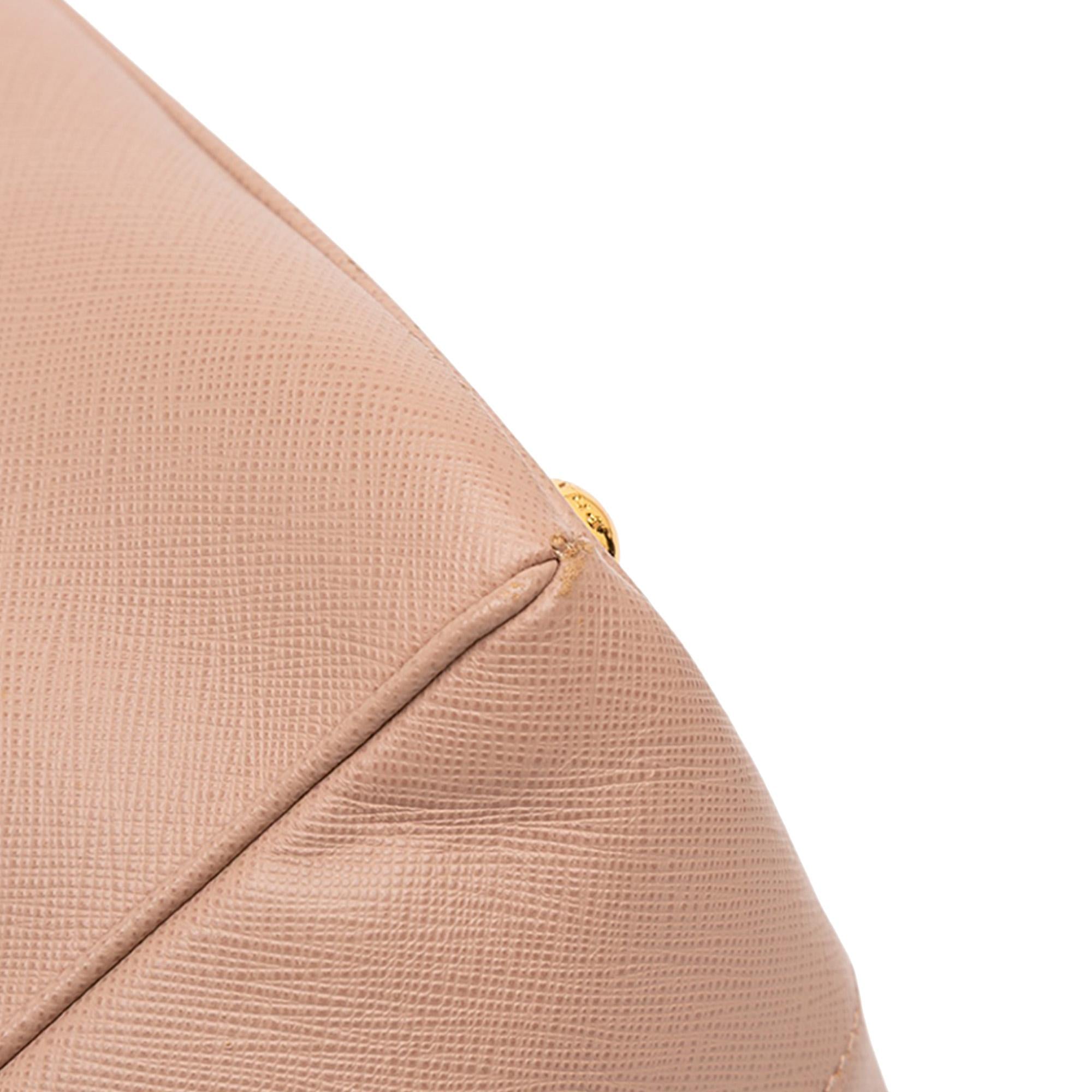 Prada Medium Saffiano Lux Galleria Double Zip Satchel