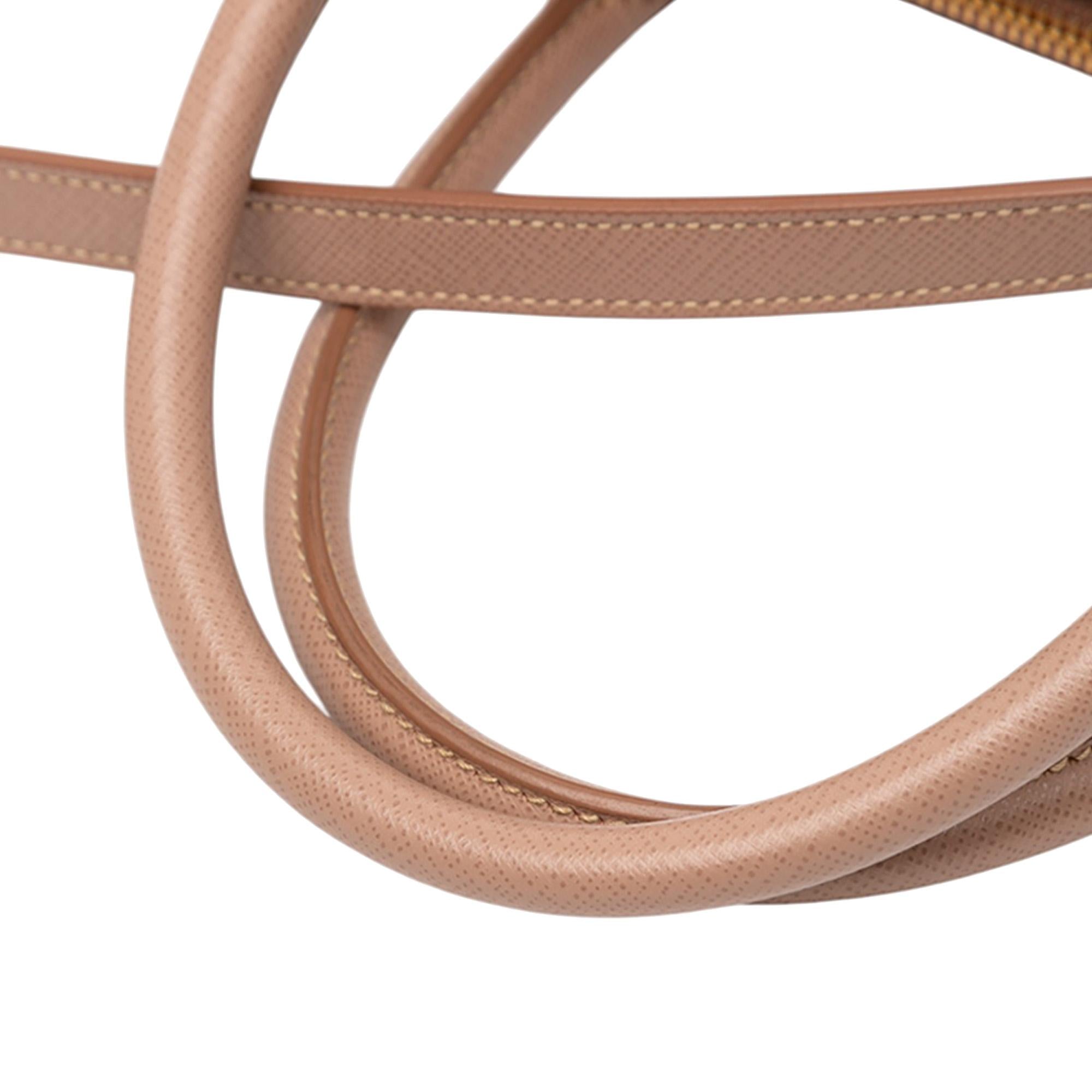 Prada Medium Saffiano Lux Galleria Double Zip Satchel