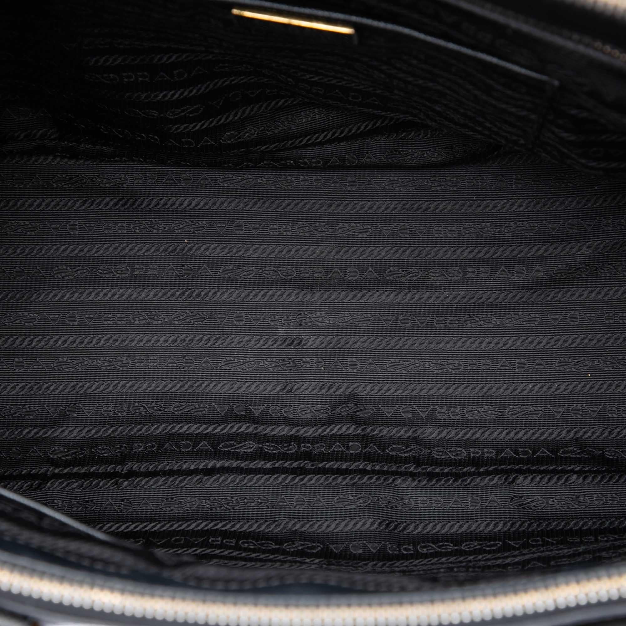 Prada Medium Saffiano Lux Galleria Double Zip Satchel