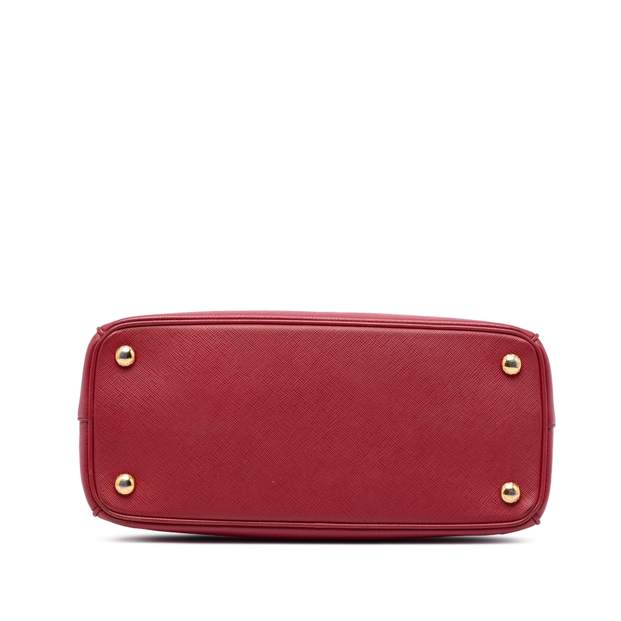 Prada Medium Saffiano Lux Galleria Double Zip Satchel