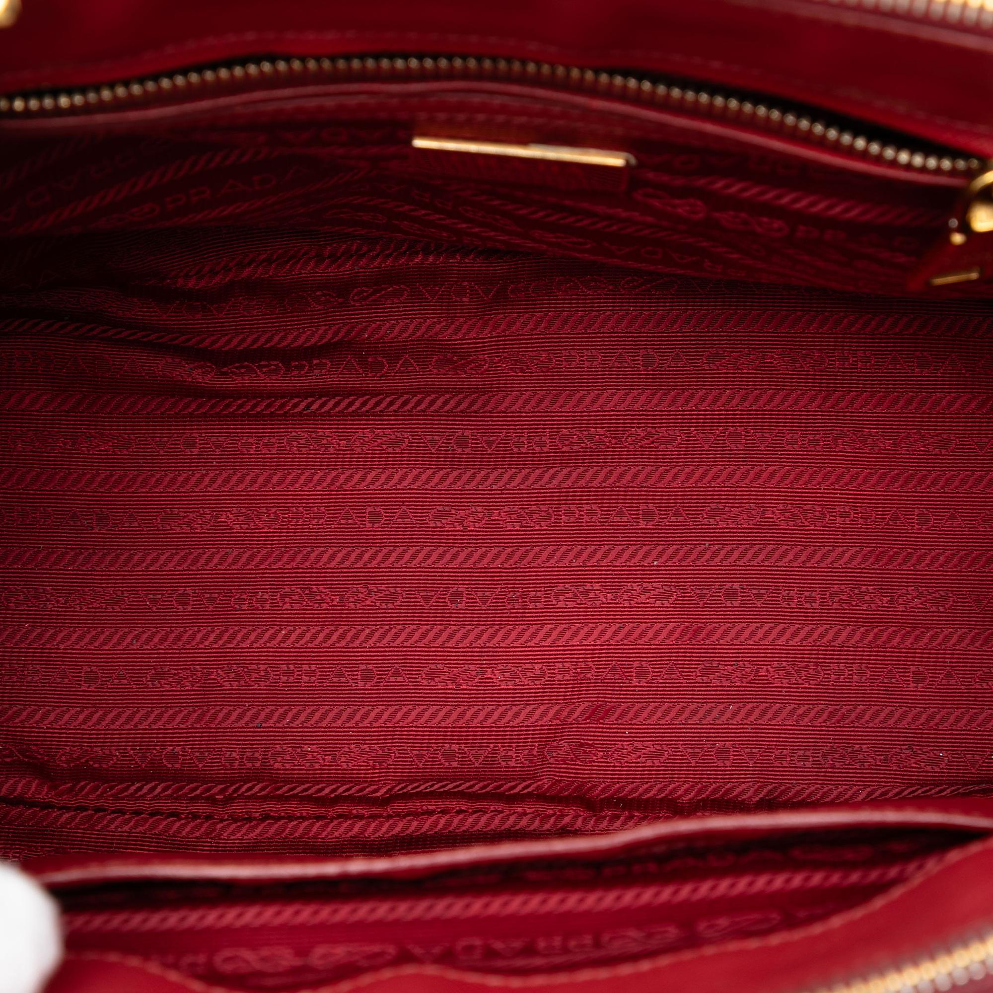 Prada Medium Saffiano Lux Galleria Double Zip Satchel