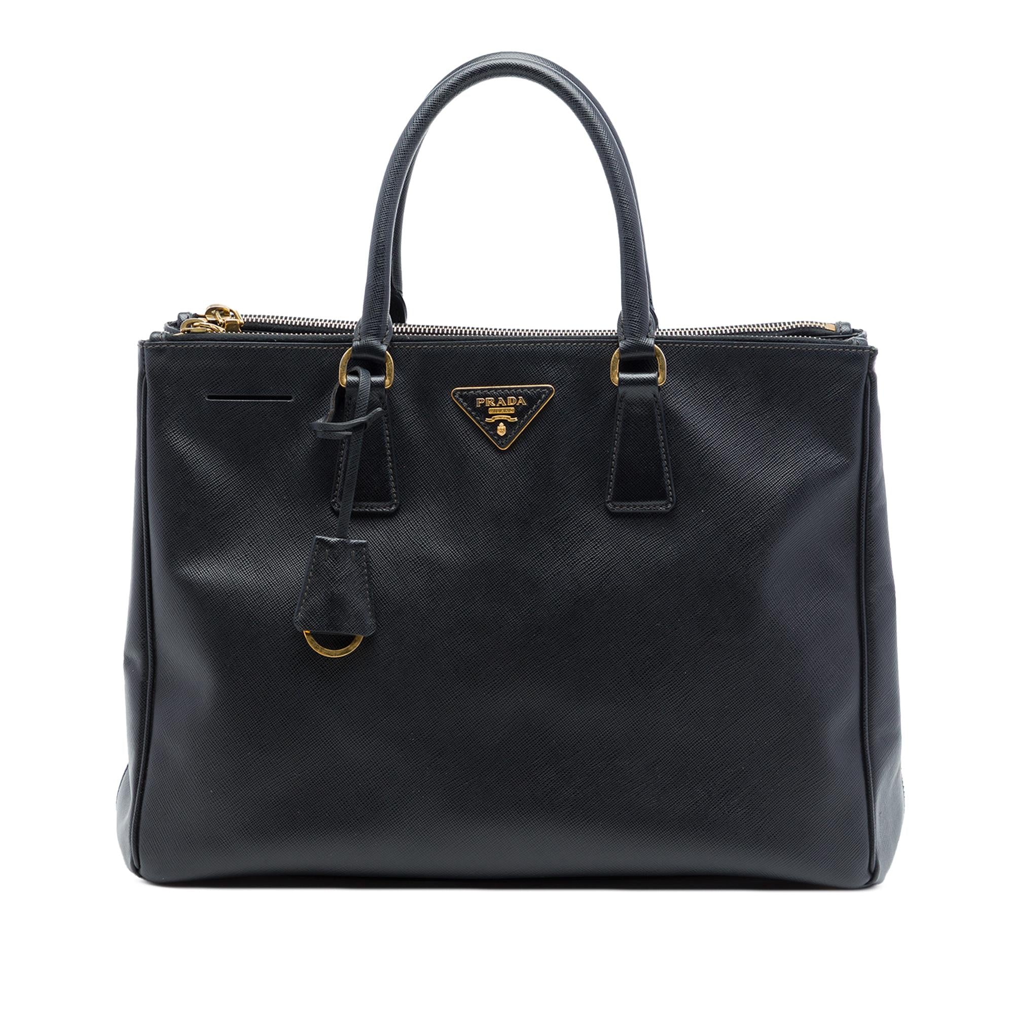 Prada Medium Saffiano Lux Galleria Double Zip Satchel