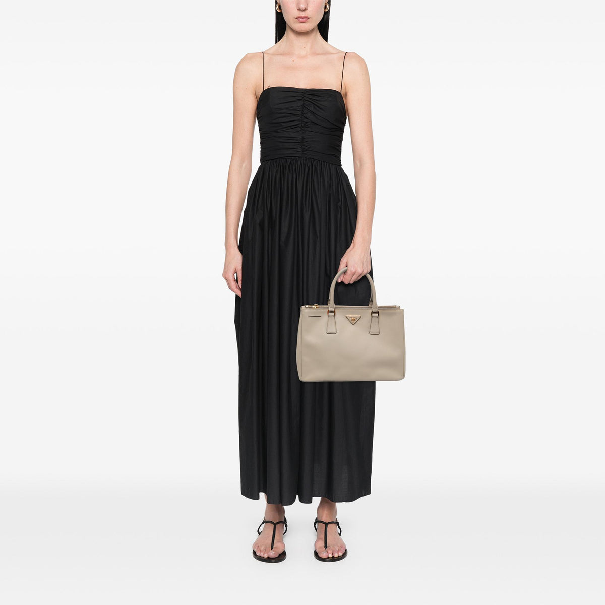Prada Medium Saffiano Lux Galleria Double Zip Satchel