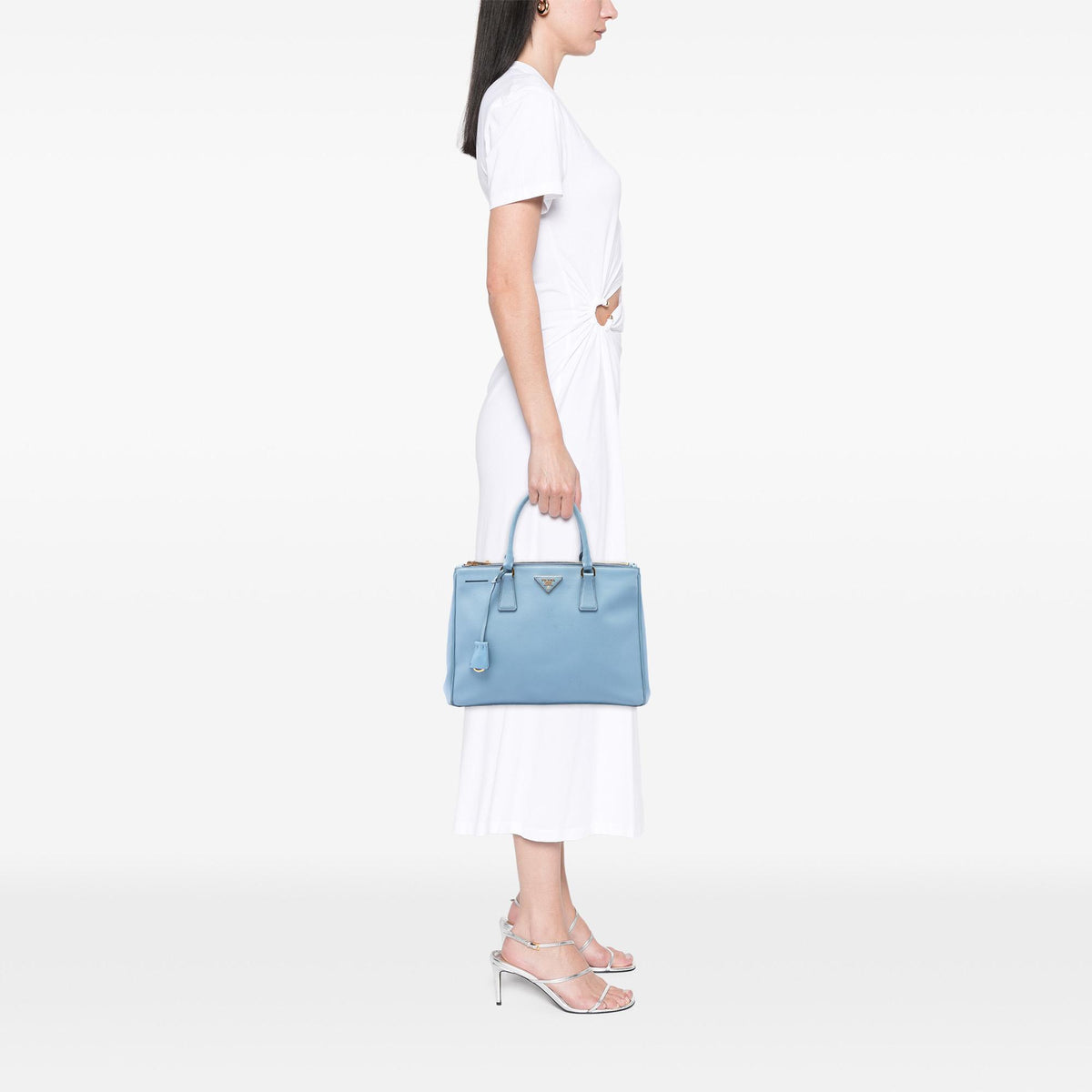 Prada Medium Saffiano Lux Galleria Double Zip Satchel