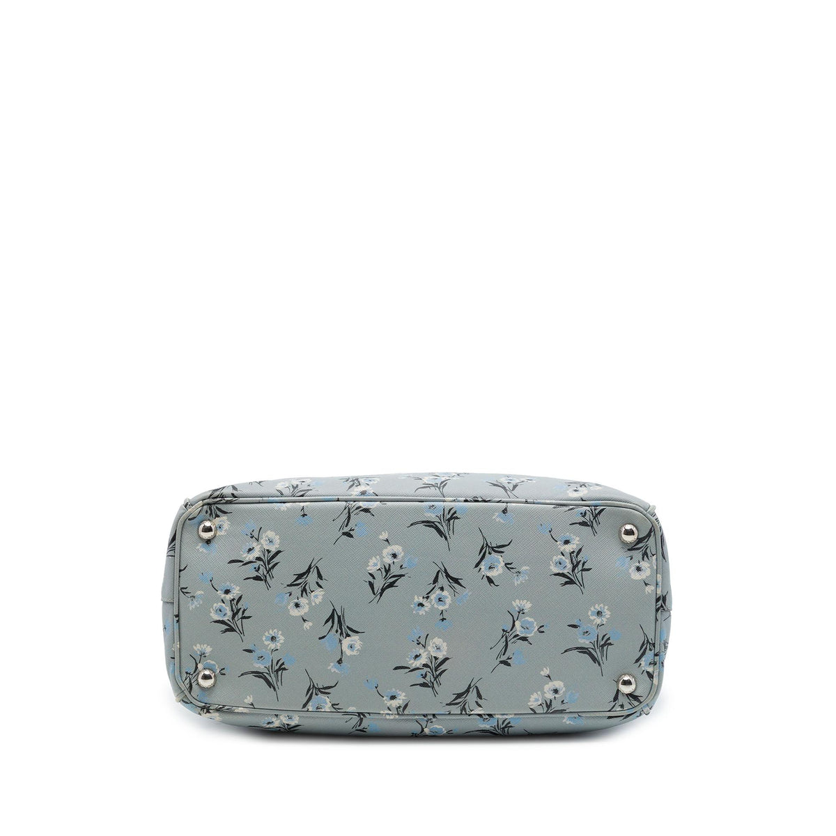 Prada Medium Saffiano Lux Galleria Floral Print Double Zip Satchel