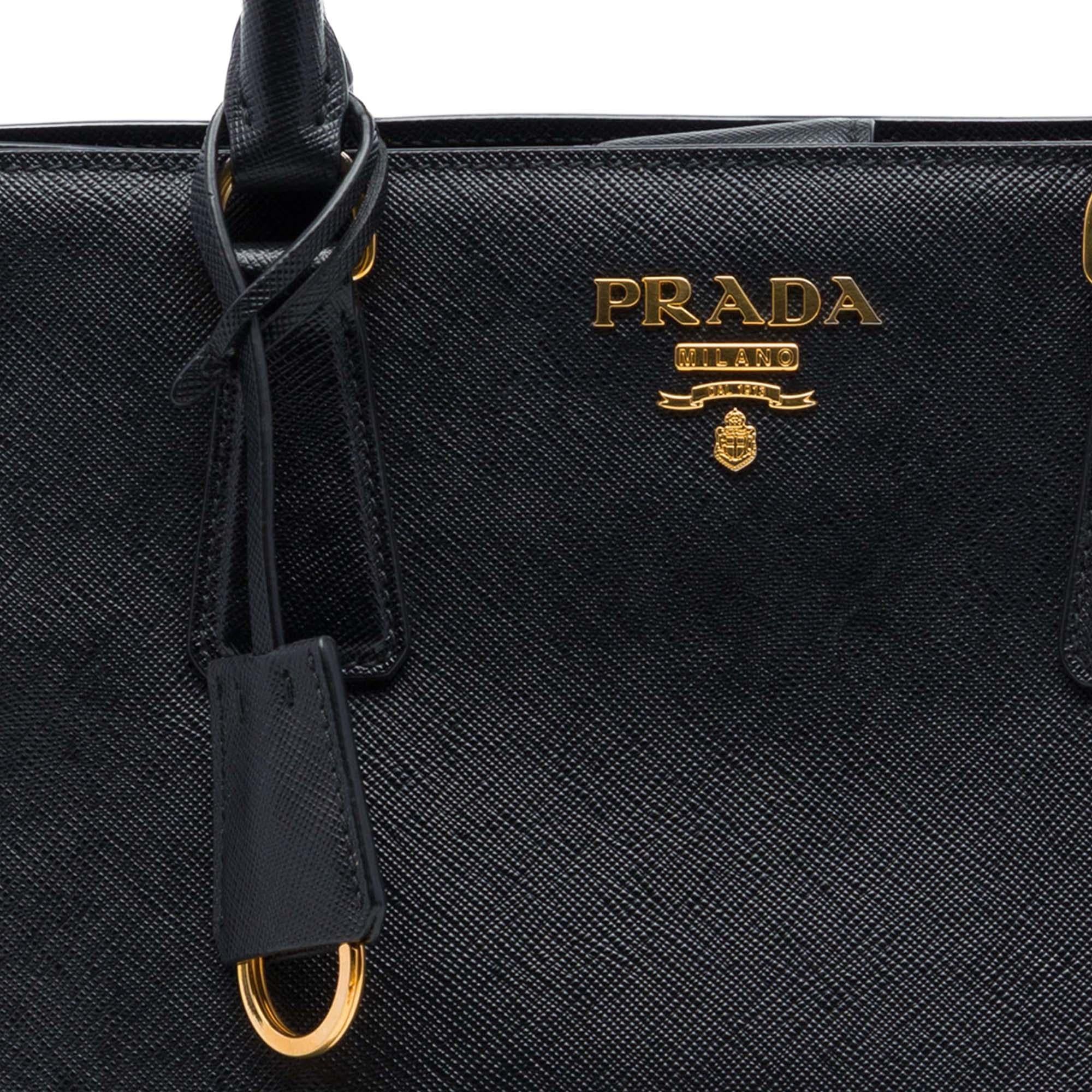 Prada Medium Saffiano Lux Open Convertible Tote